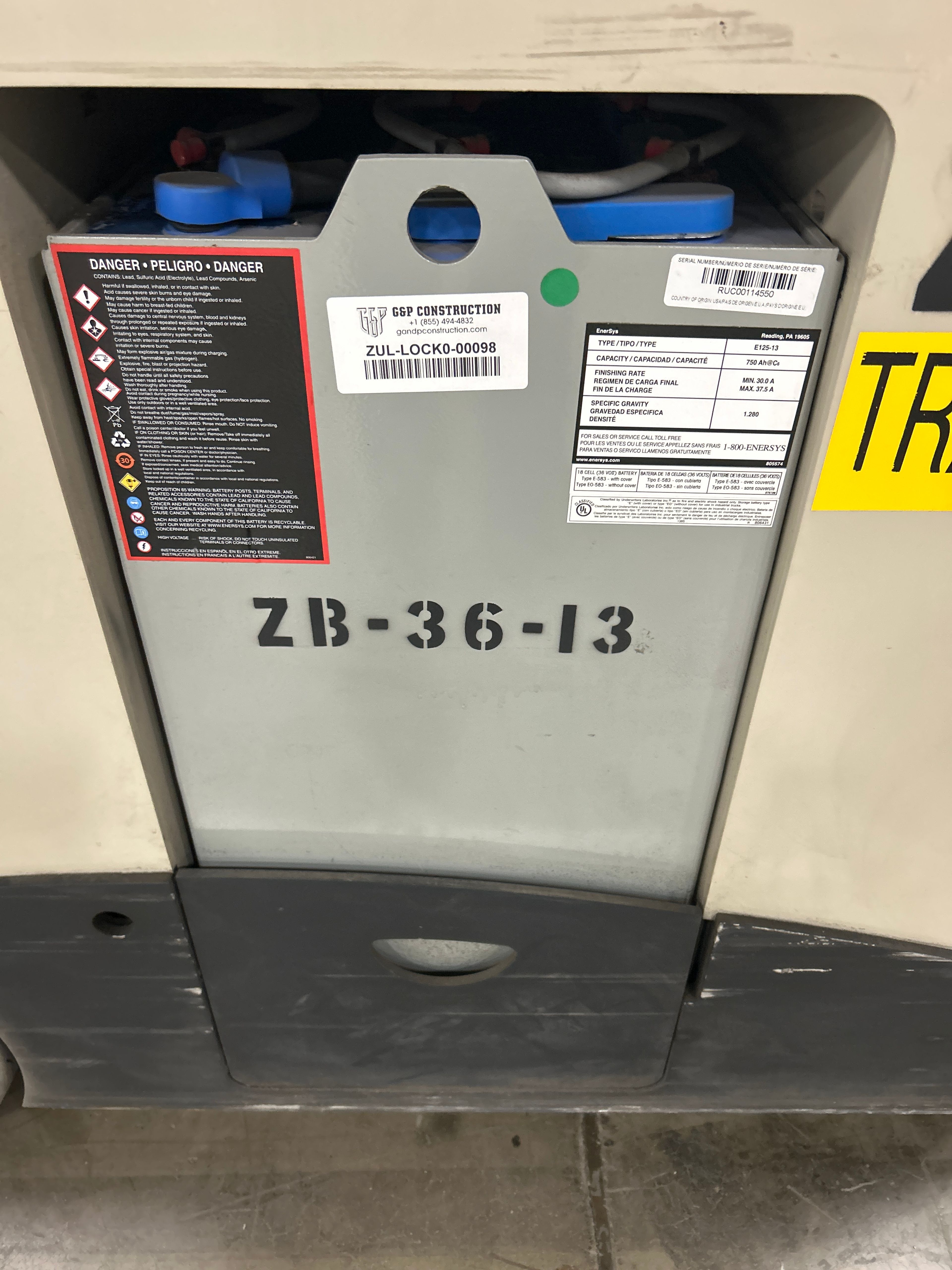 36 Volt Enersys Battery