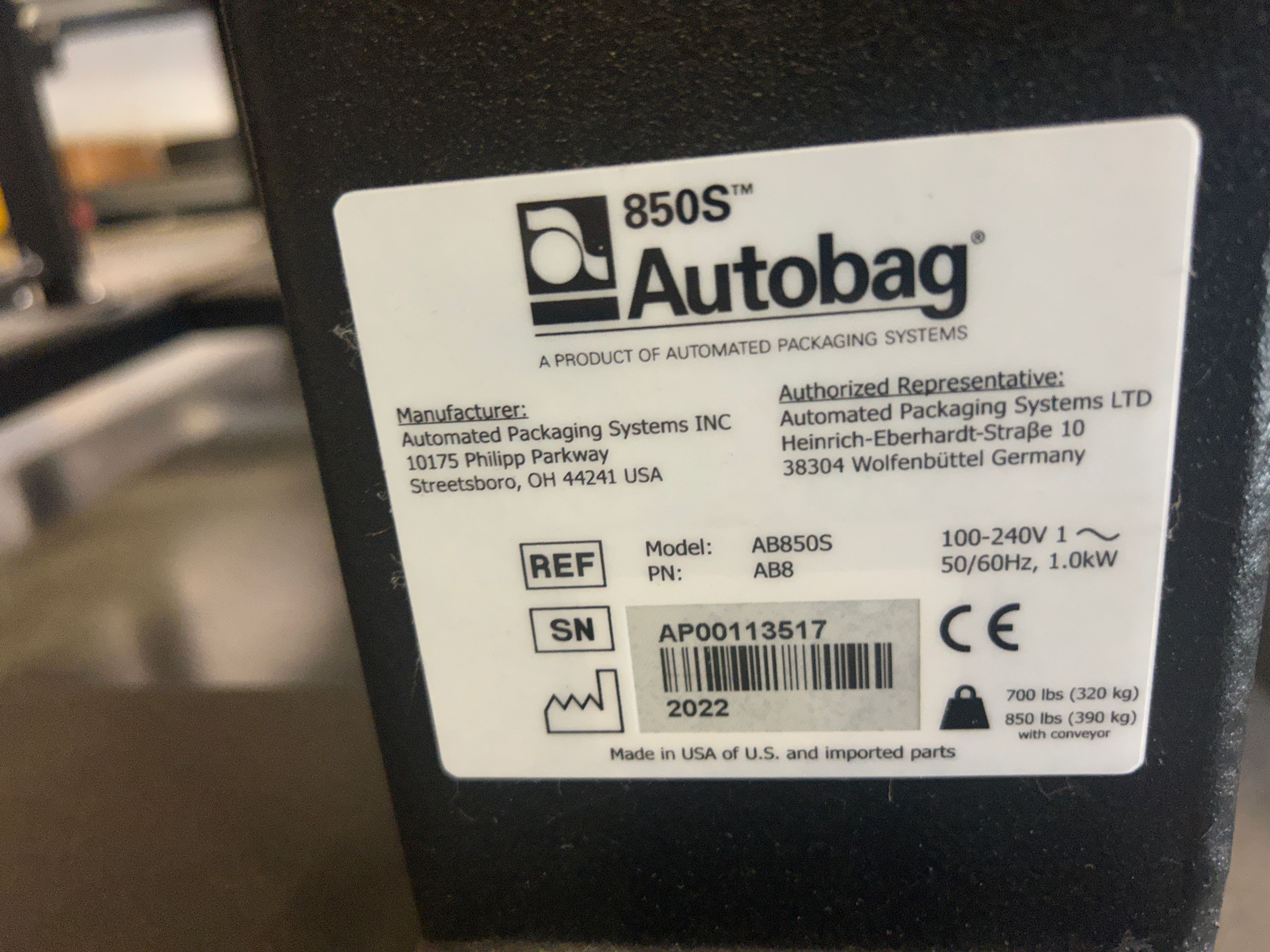 Auto Bag Machine - Autobag 850 - Document 2
