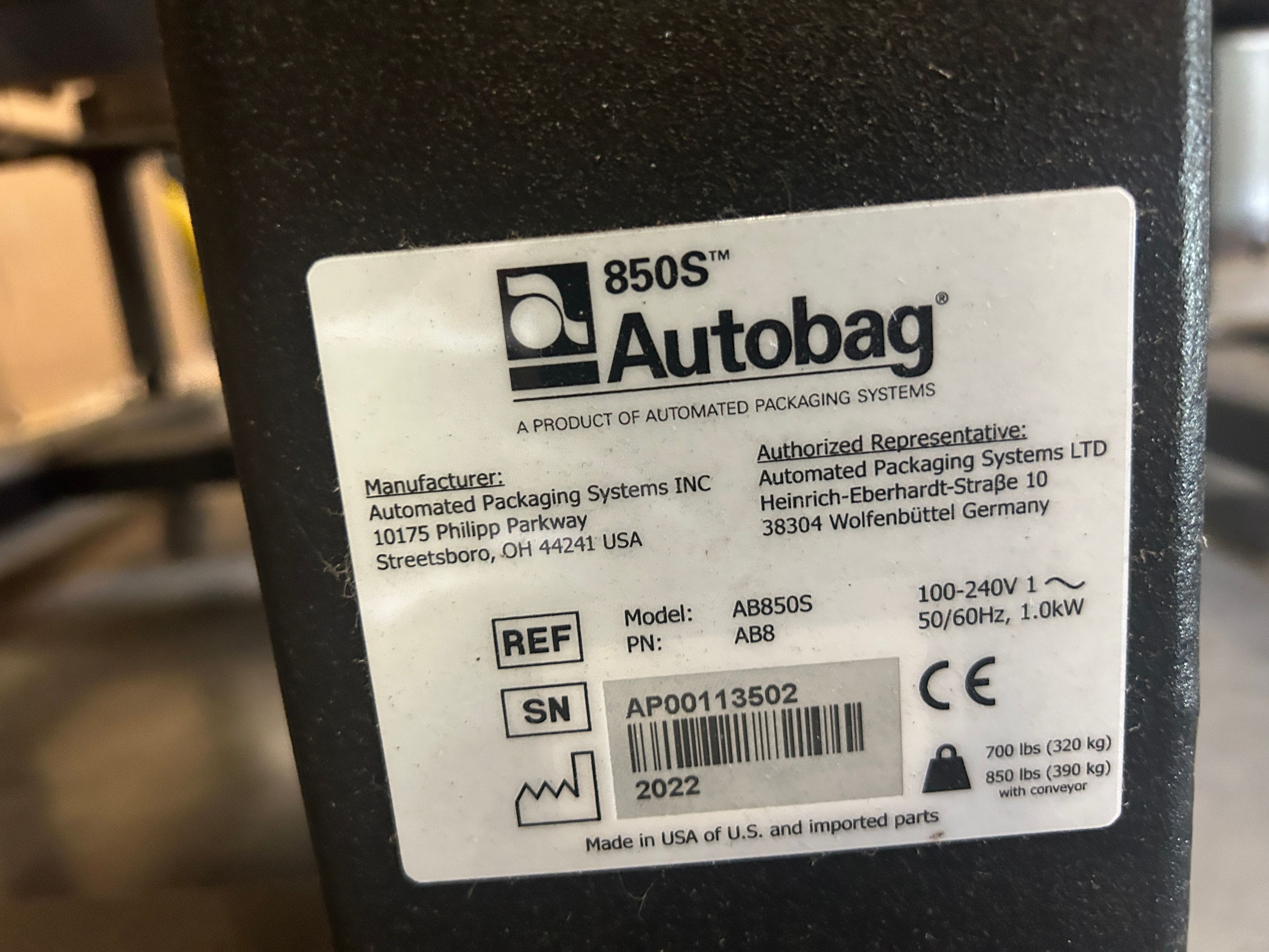 Auto Bag Machine - Autobag 850 - Document 2