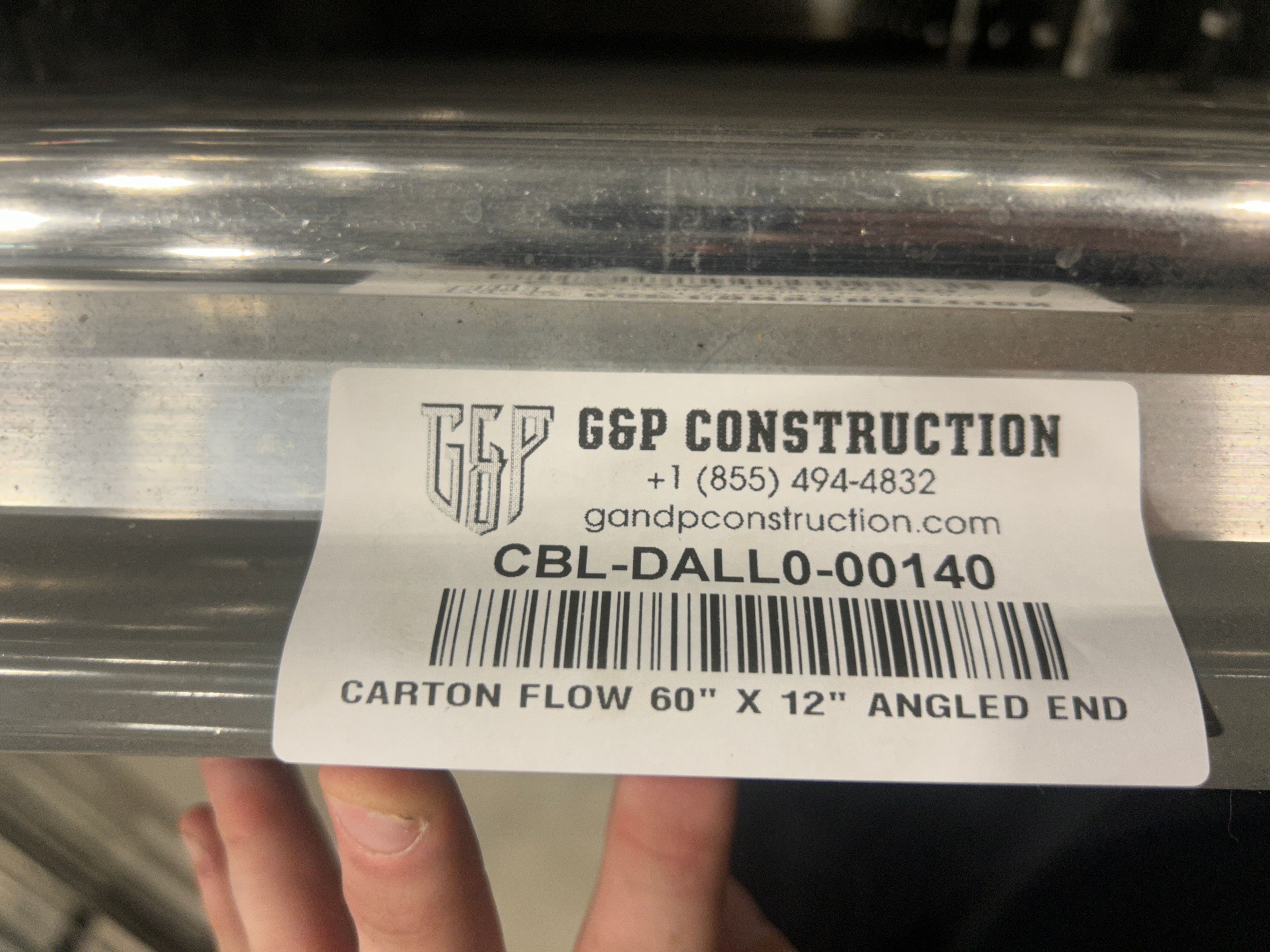 Carton Flow - 60" x 12" - Angled - Document 3