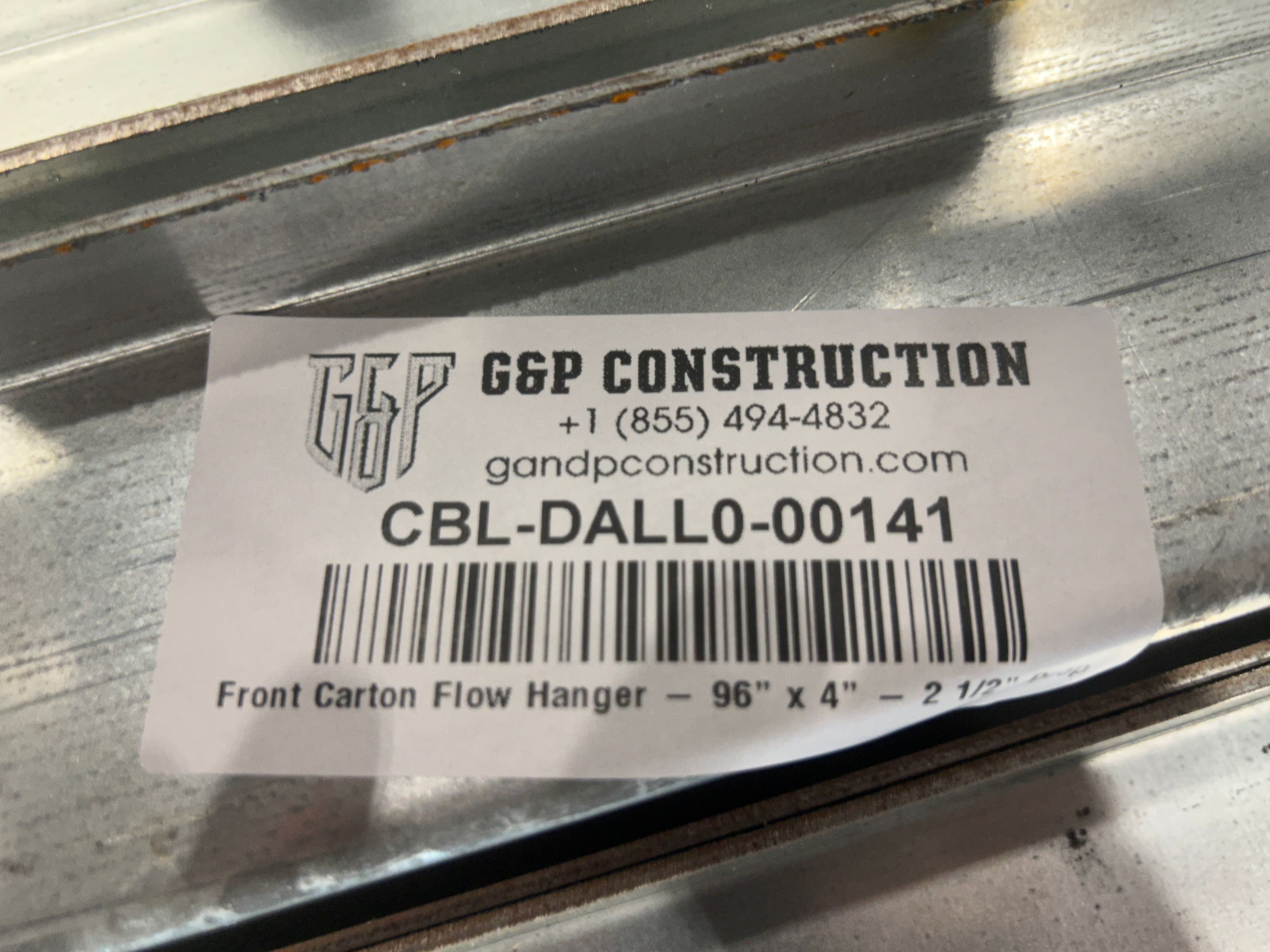 Carton Flow - Front Bracket - 96" - Document 3