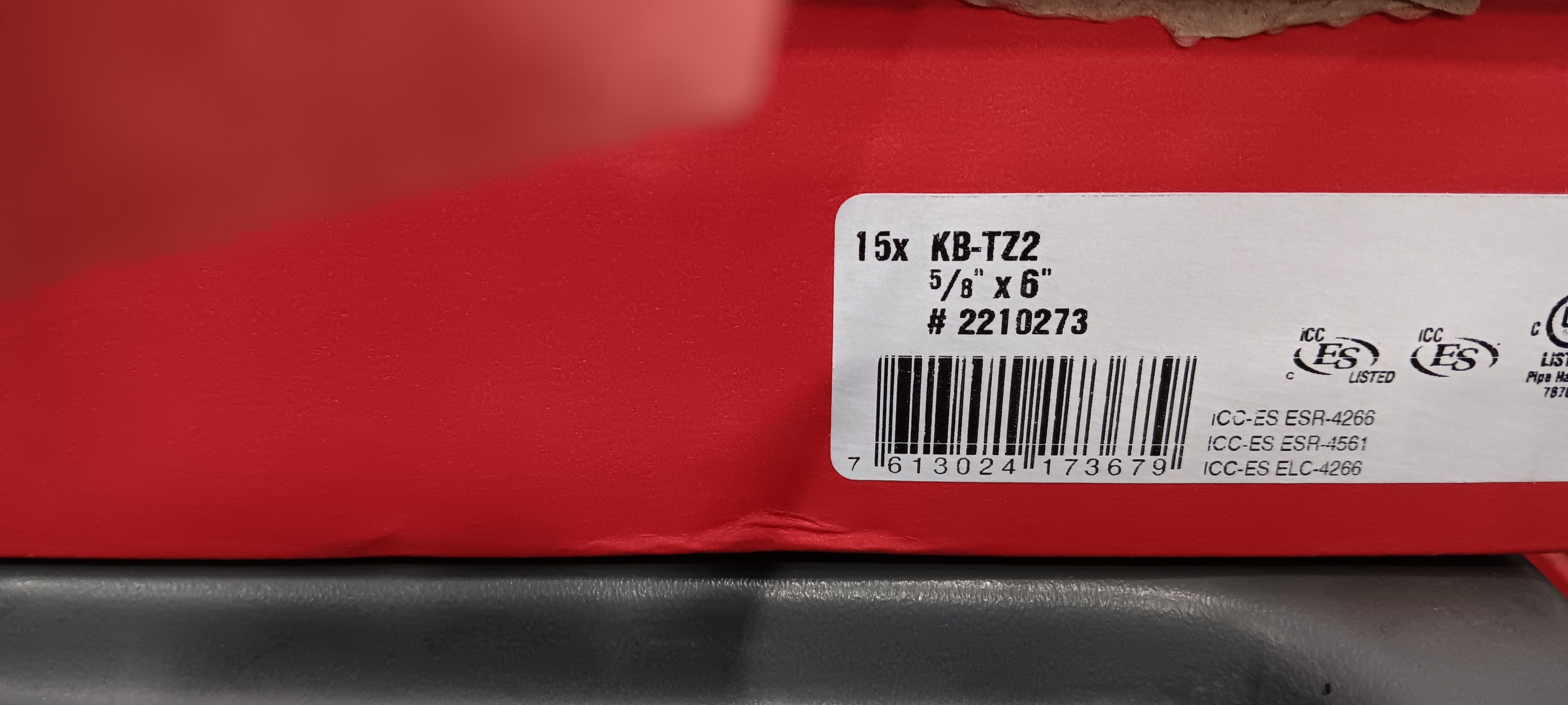 Hilti Anchors - 5/8" x 6 - Document 2