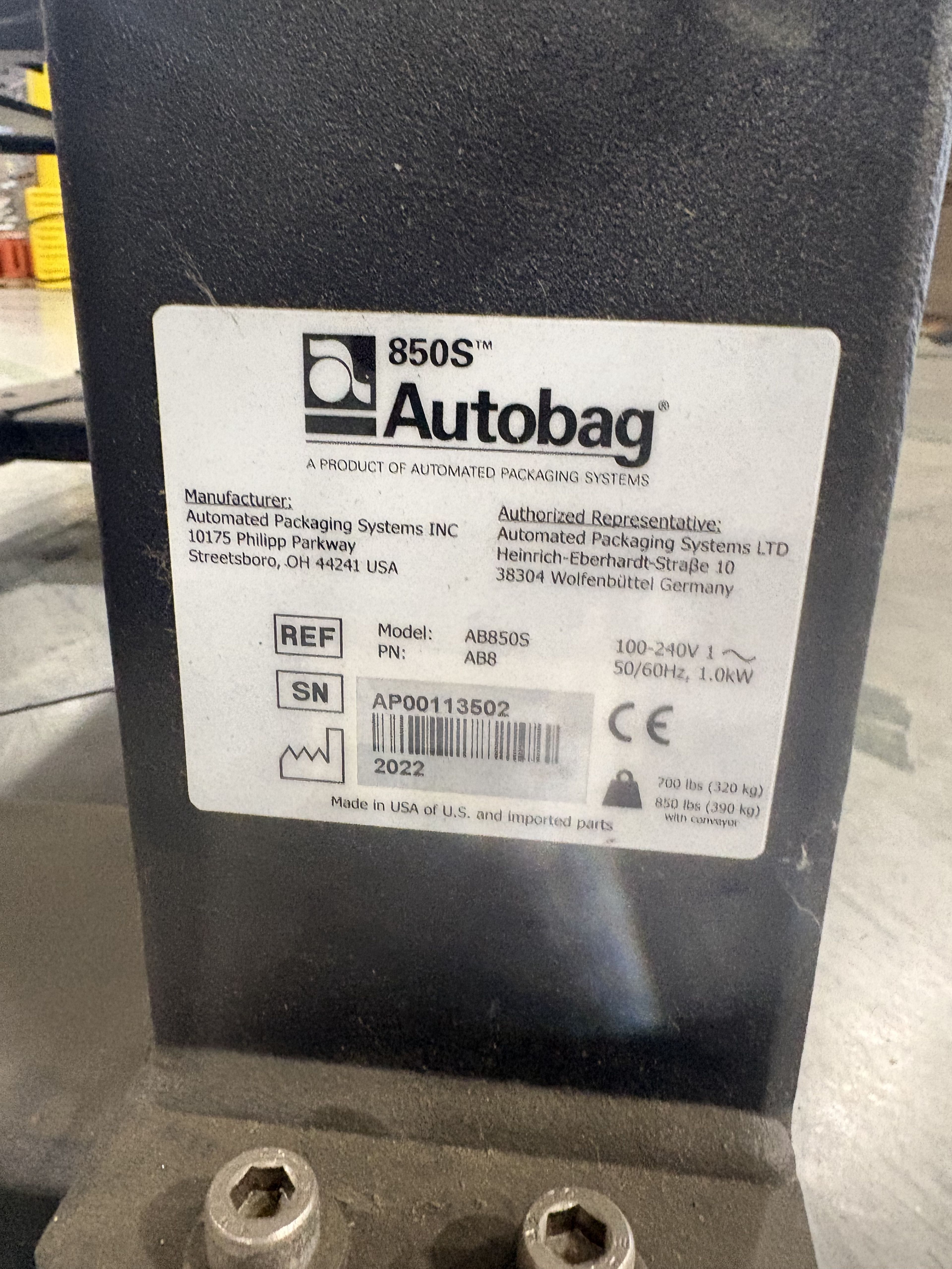 Auto Bag Machine - Autobag 850 - Document 10