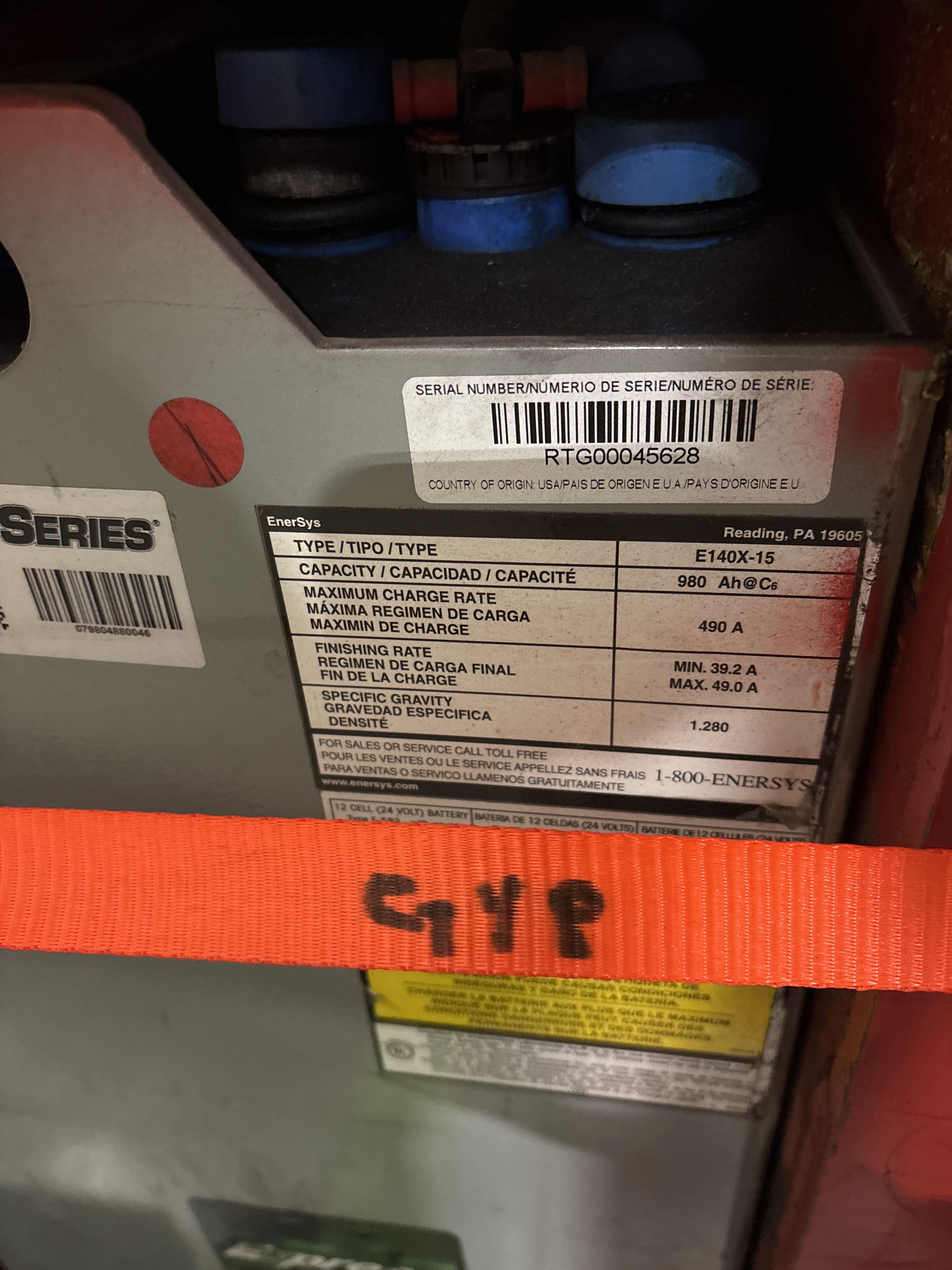 36 Volt Enersys Battery - Document 4