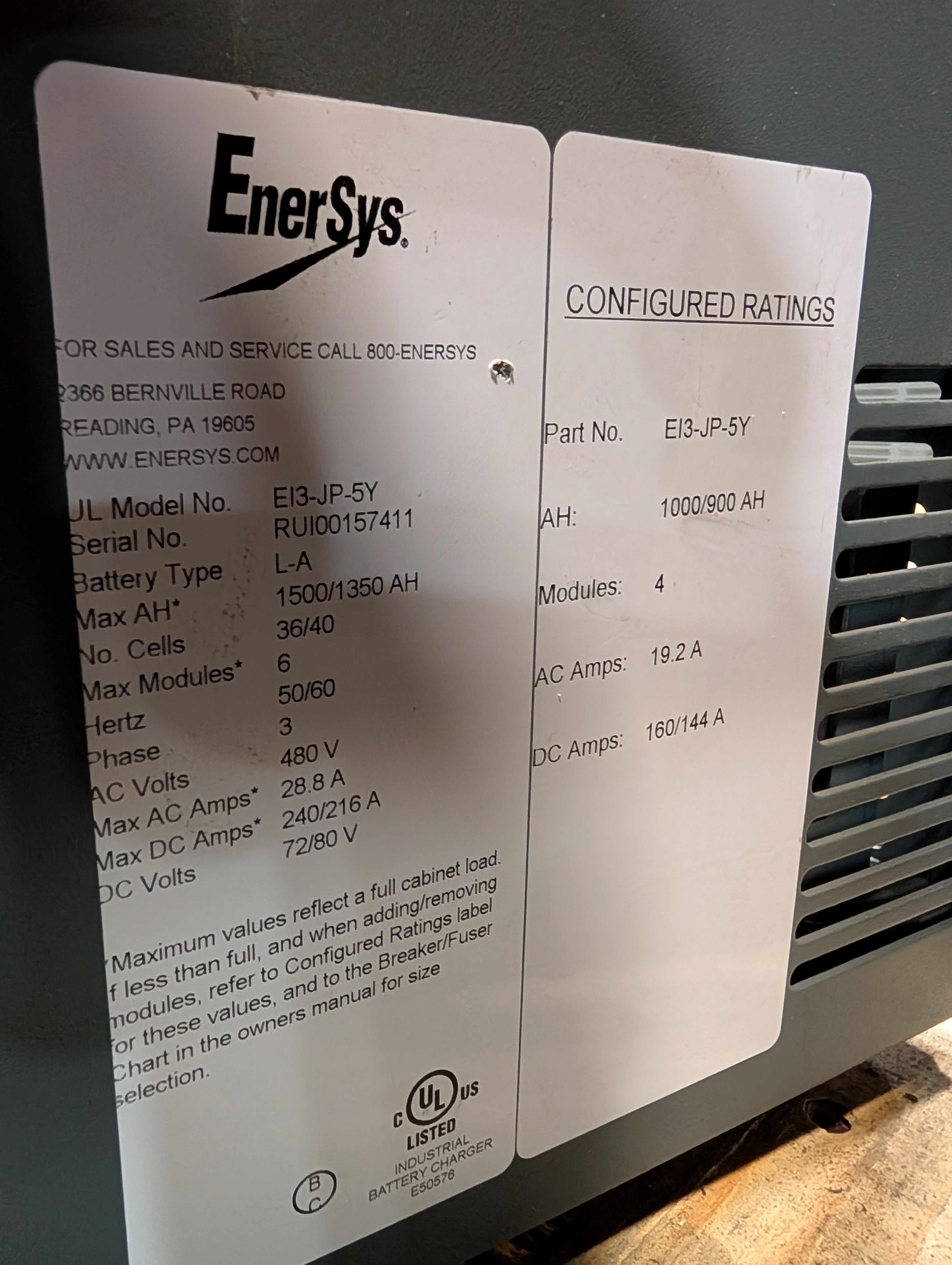 72v/80v Opportunity Charger - Document 2