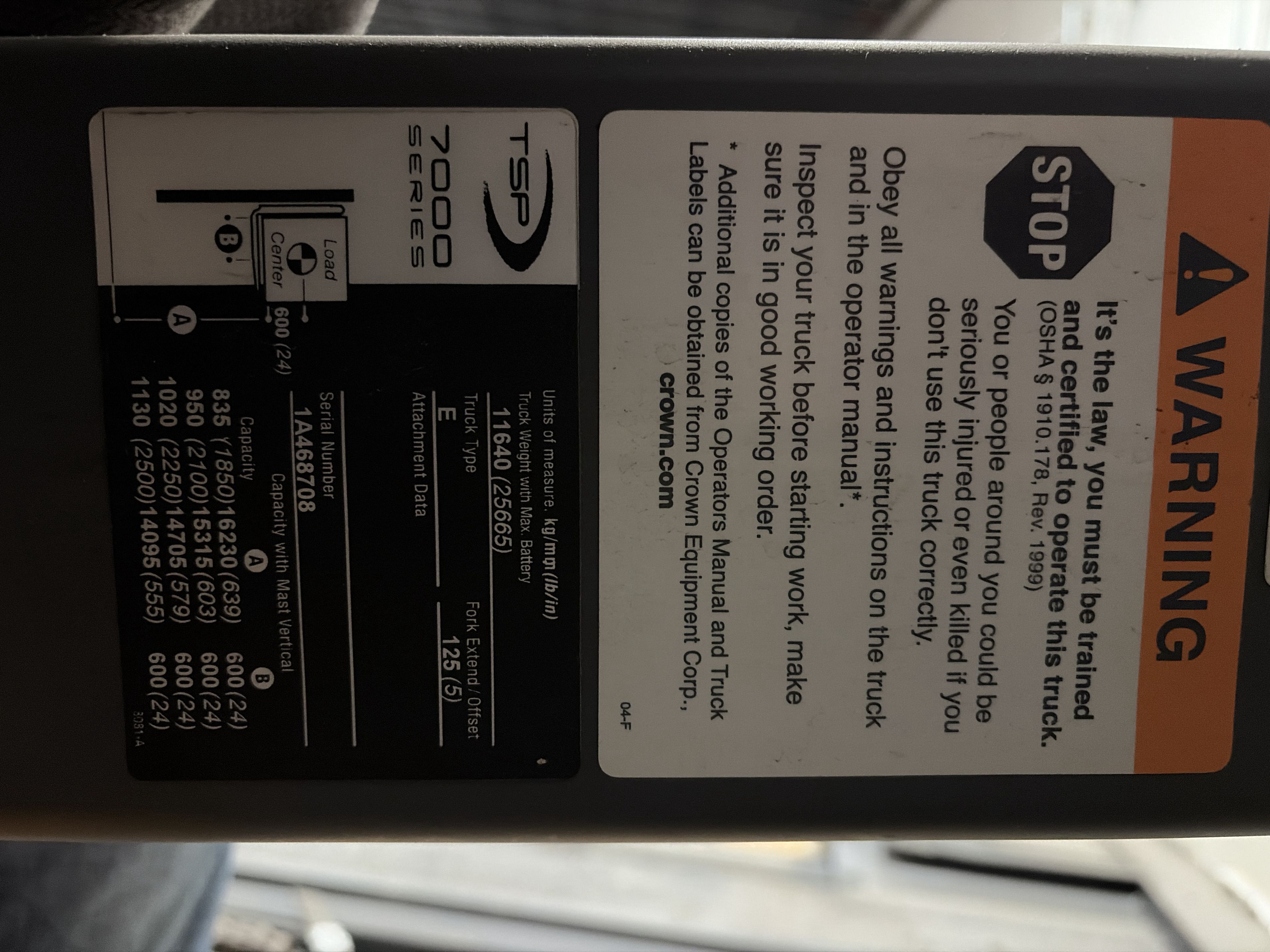 Crown TSP Turret Truck - Document 9