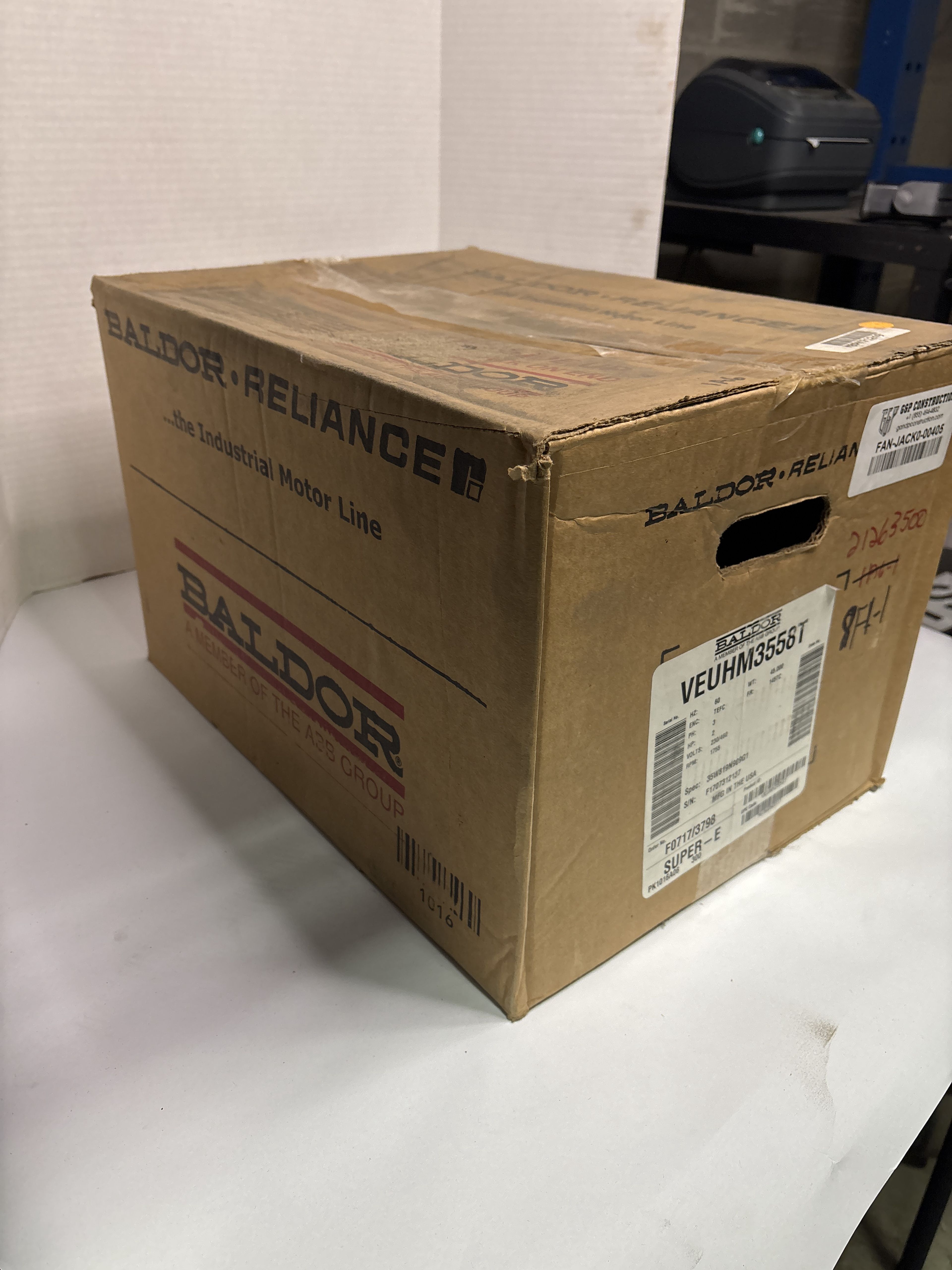 Baldor Reliance - 2 HP Electric Motor - VEUHM3558T - Document 2