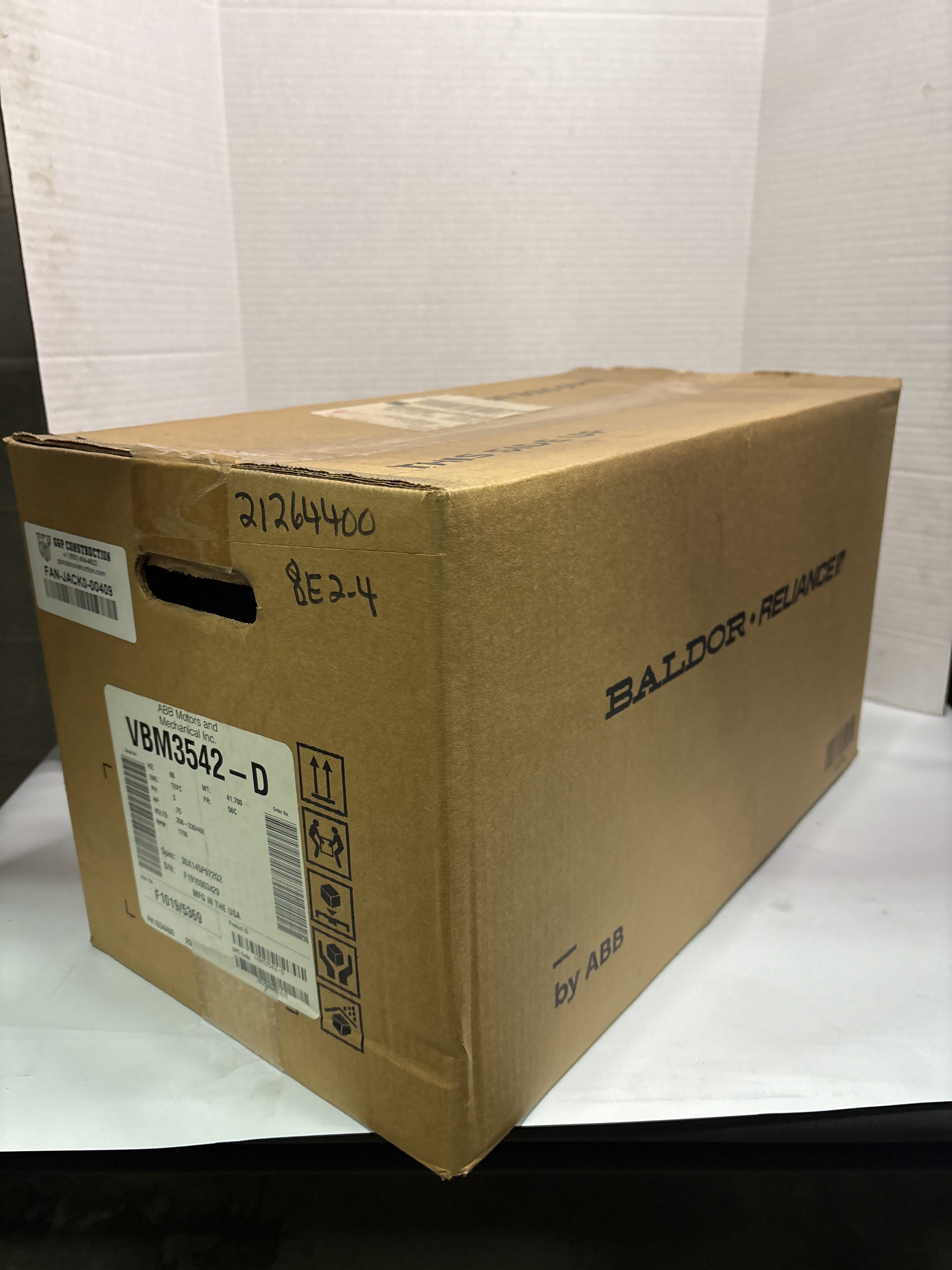 Baldor Reliance - .75 HP Electric Motor - VBM3542-D - Document 2