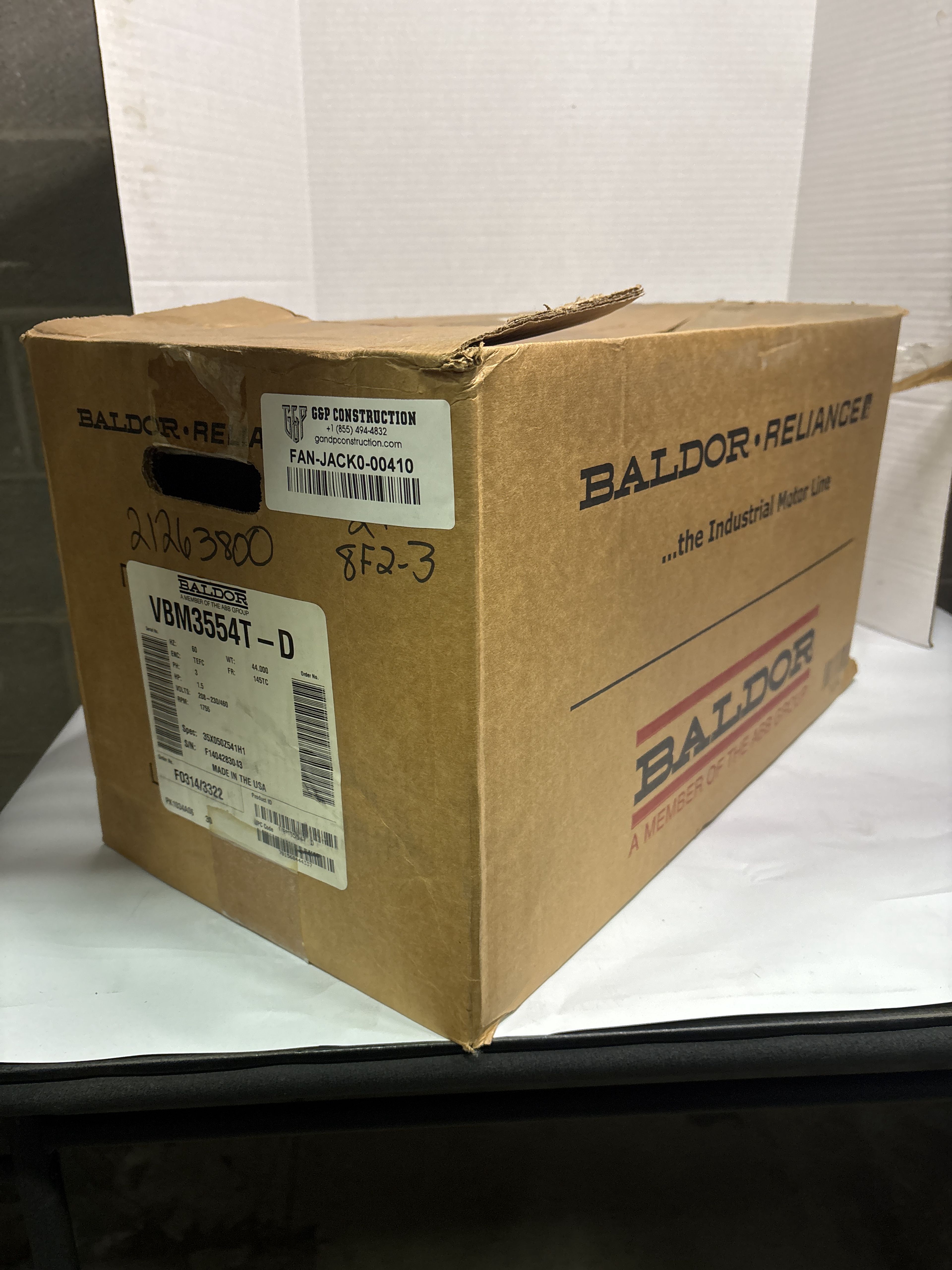 Baldor Reliance - 1.5 HP Electric Motor - VBM3554T-D - Document 2