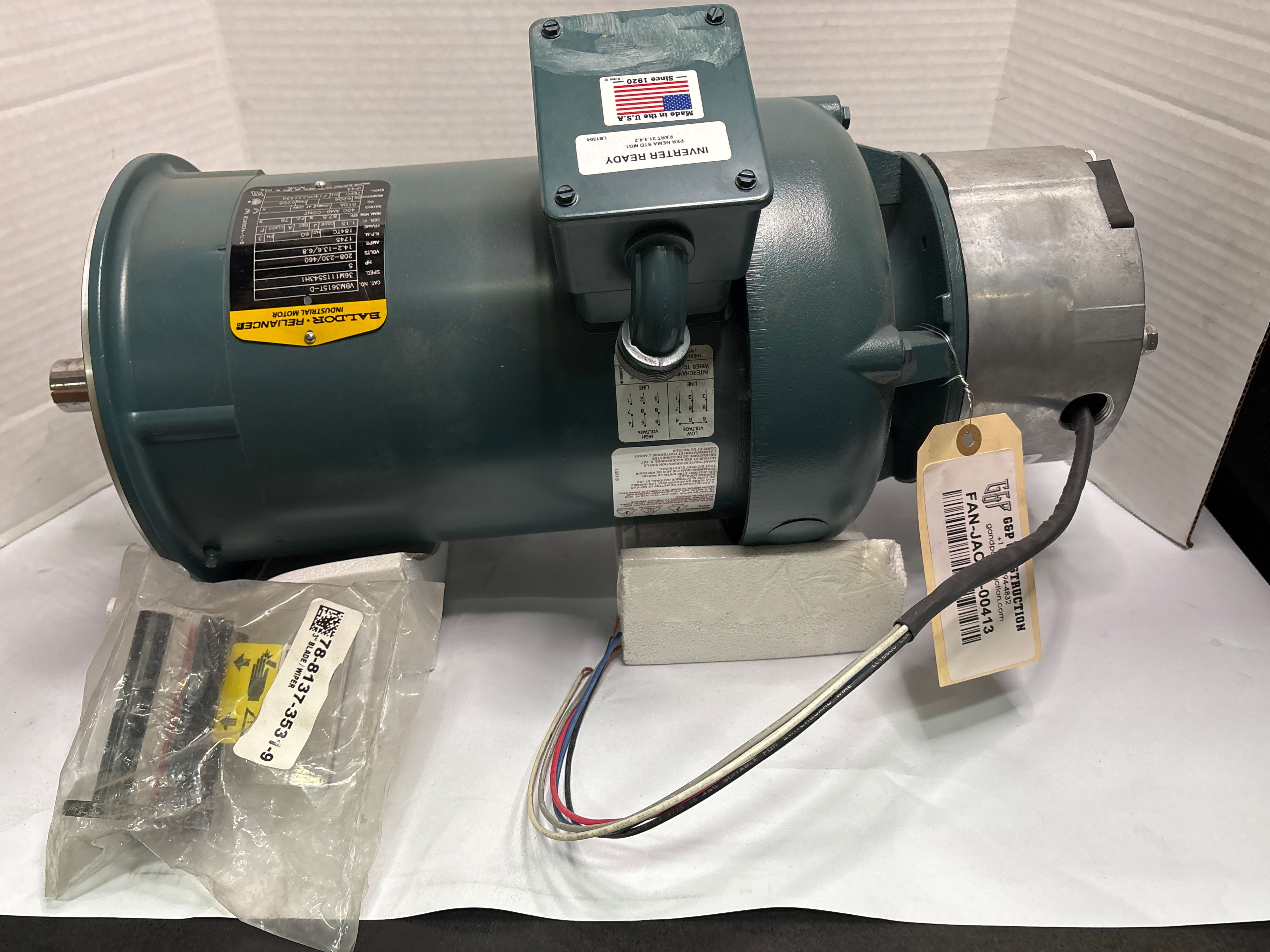 Baldor Reliance - 5 HP Electric Motor - VBM3615T-D - Document 4