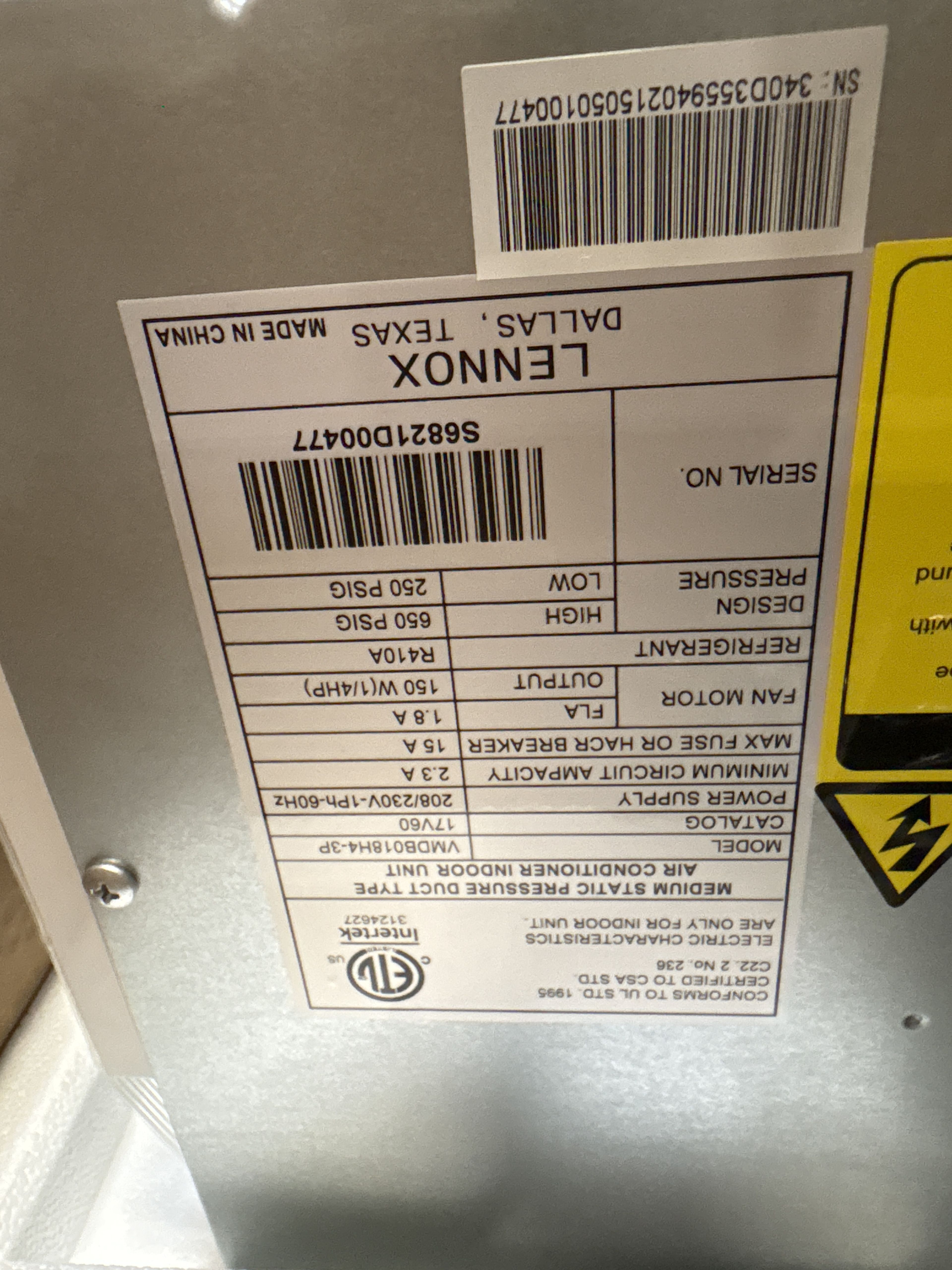 A/C Unit - Medium-Static Conce - Document 5