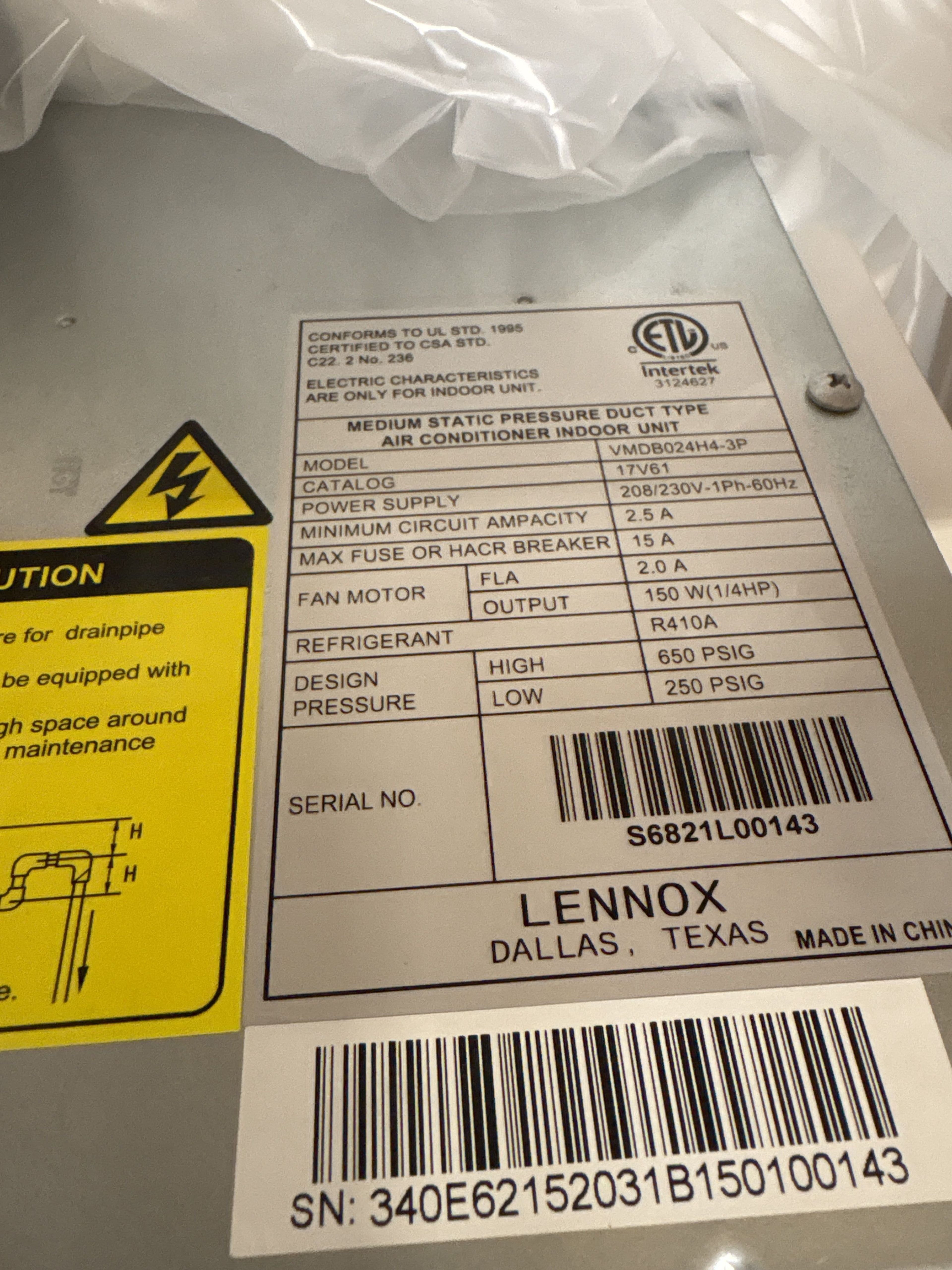 A/C Unit - Medium-Static Conce - Document 5