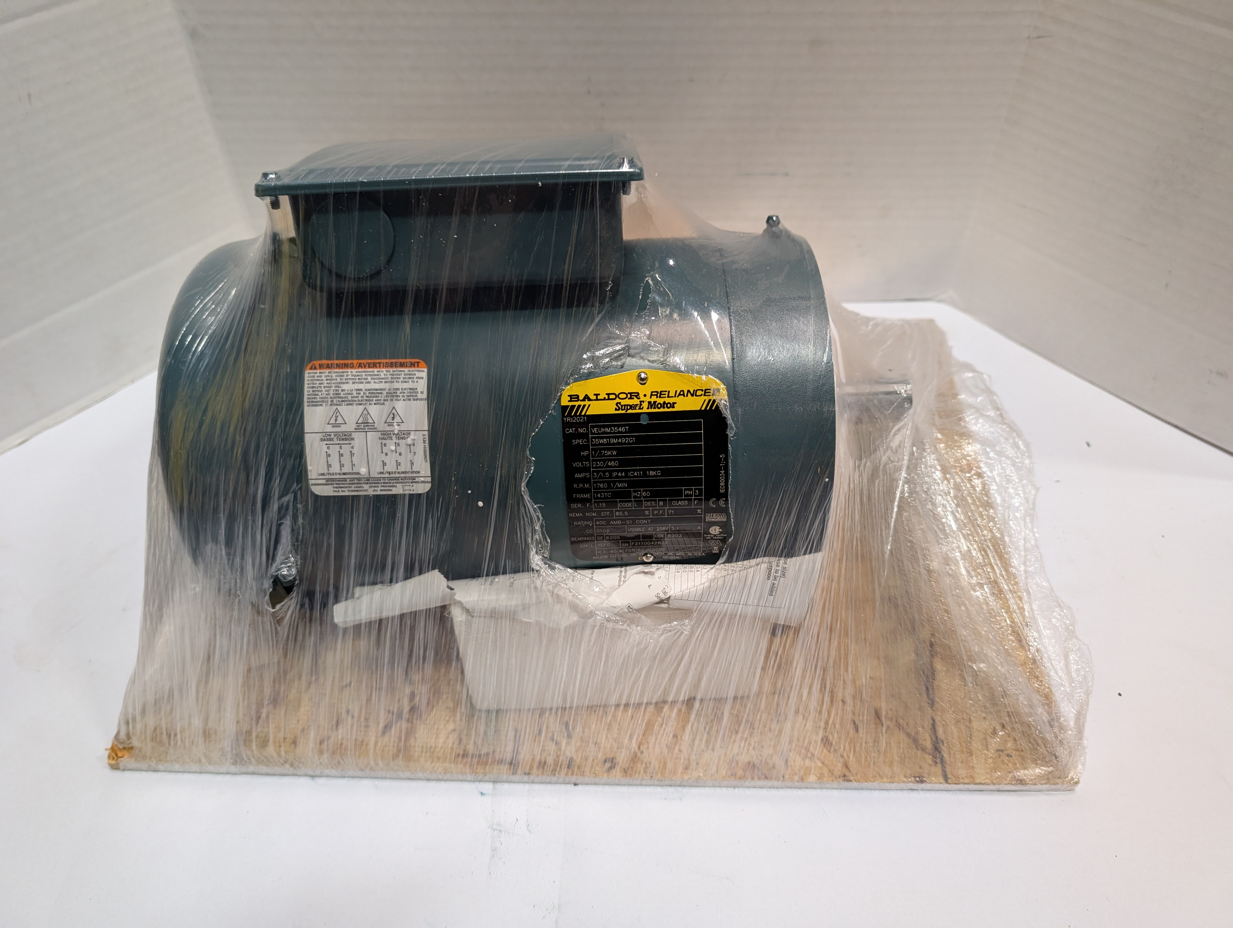 Baldor Reliance - 1 HP Electric Motor - VEUHM3546T