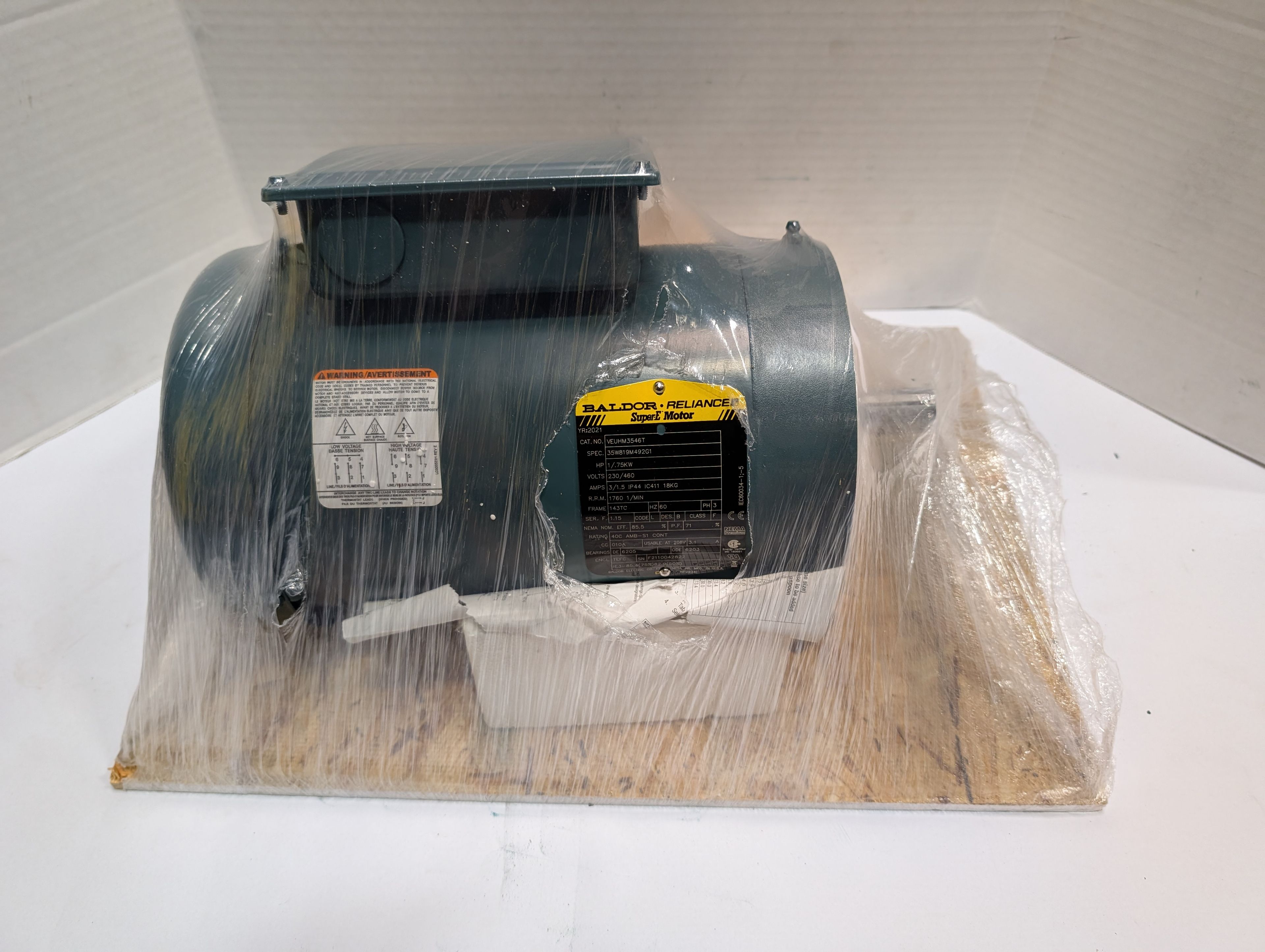 Baldor Reliance - 1 HP Electric Motor - VEUHM3546T