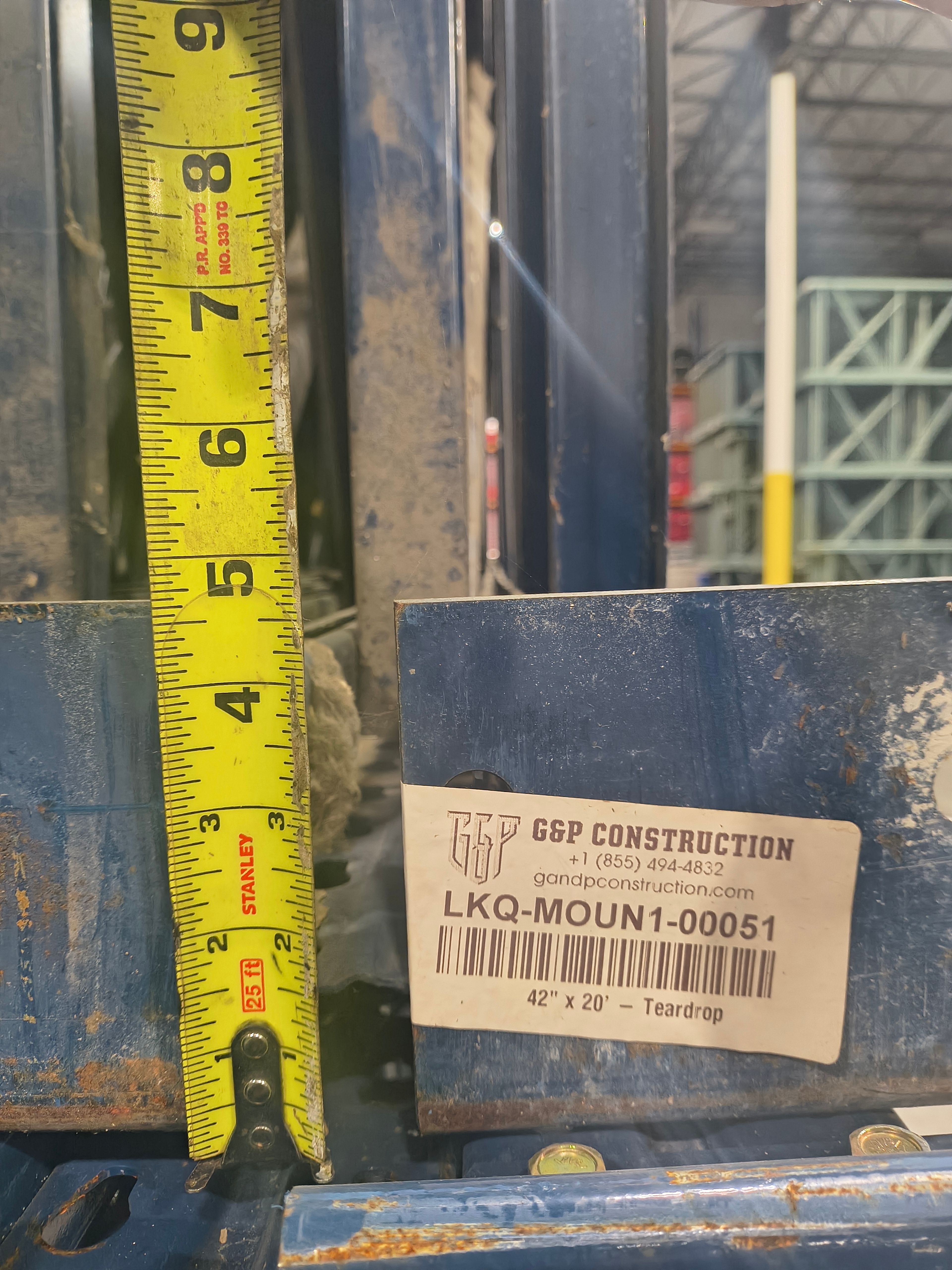 Upright Frame - 40" x 20' - Teardrop - Document 6