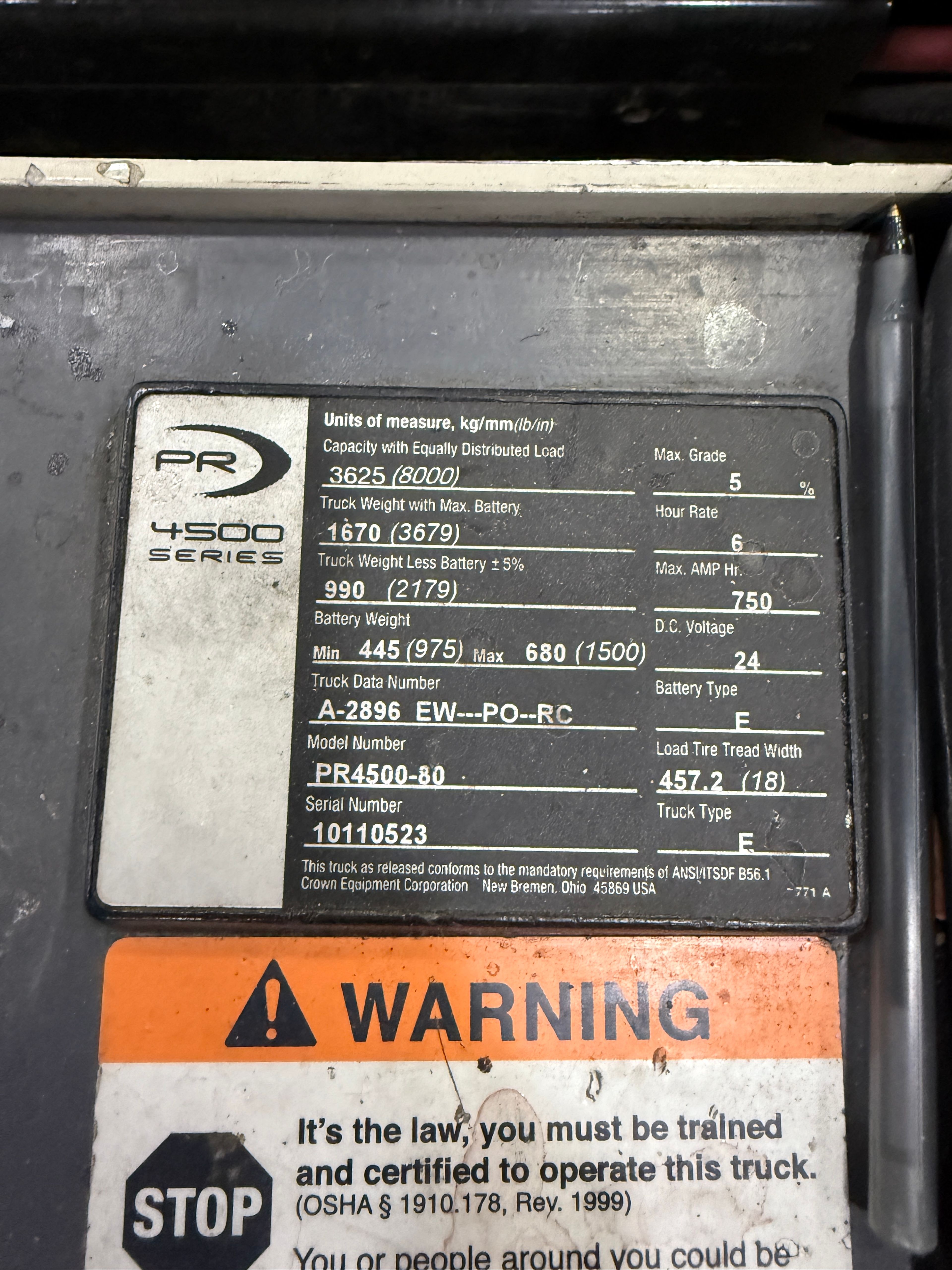 Crown Double Walkie Rider - Model PR-4500-80 - Document 7