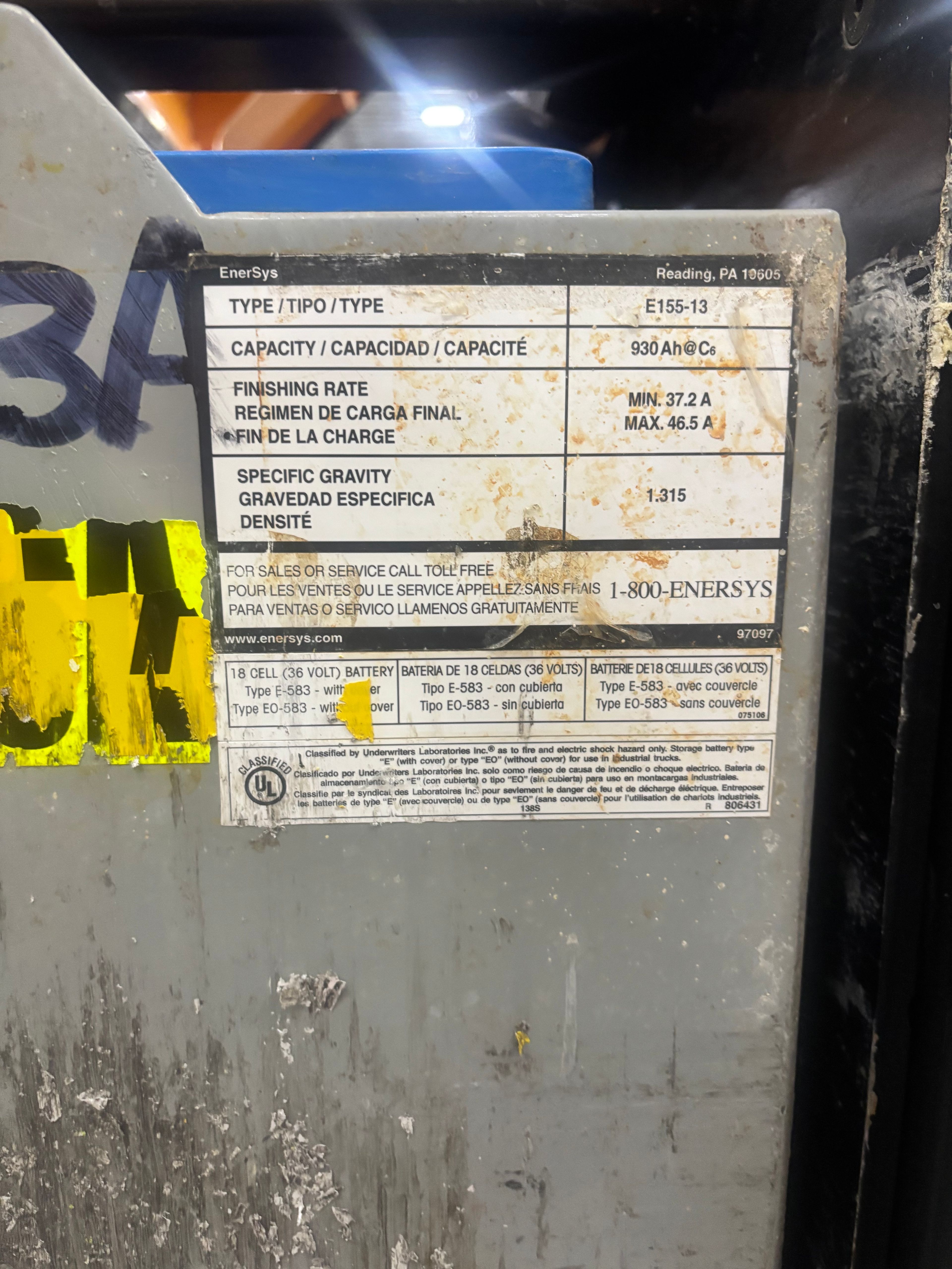 36 Volt Battery - Enersys - Document 3