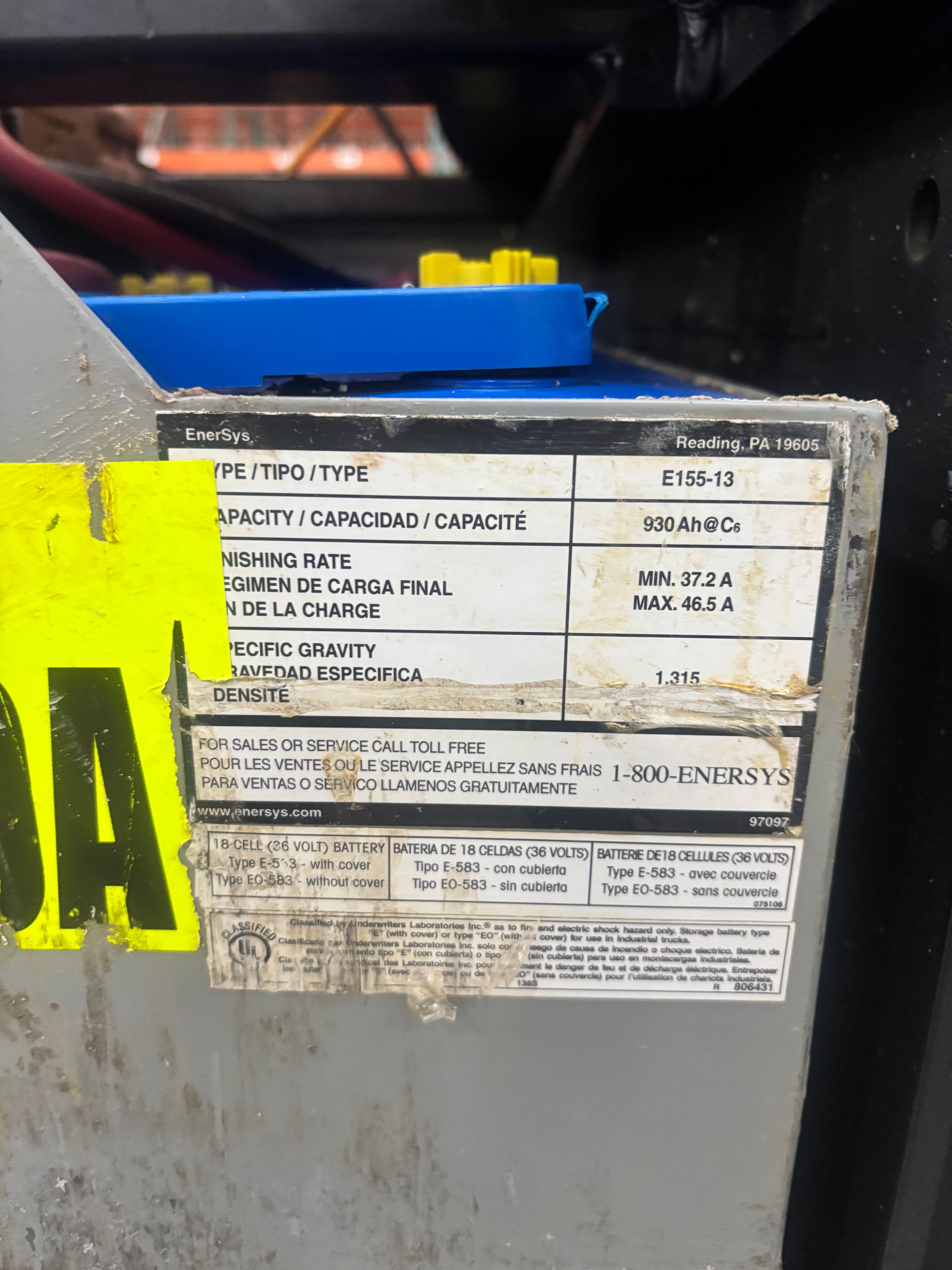 36 Volt Battery - Enersys - Document 3