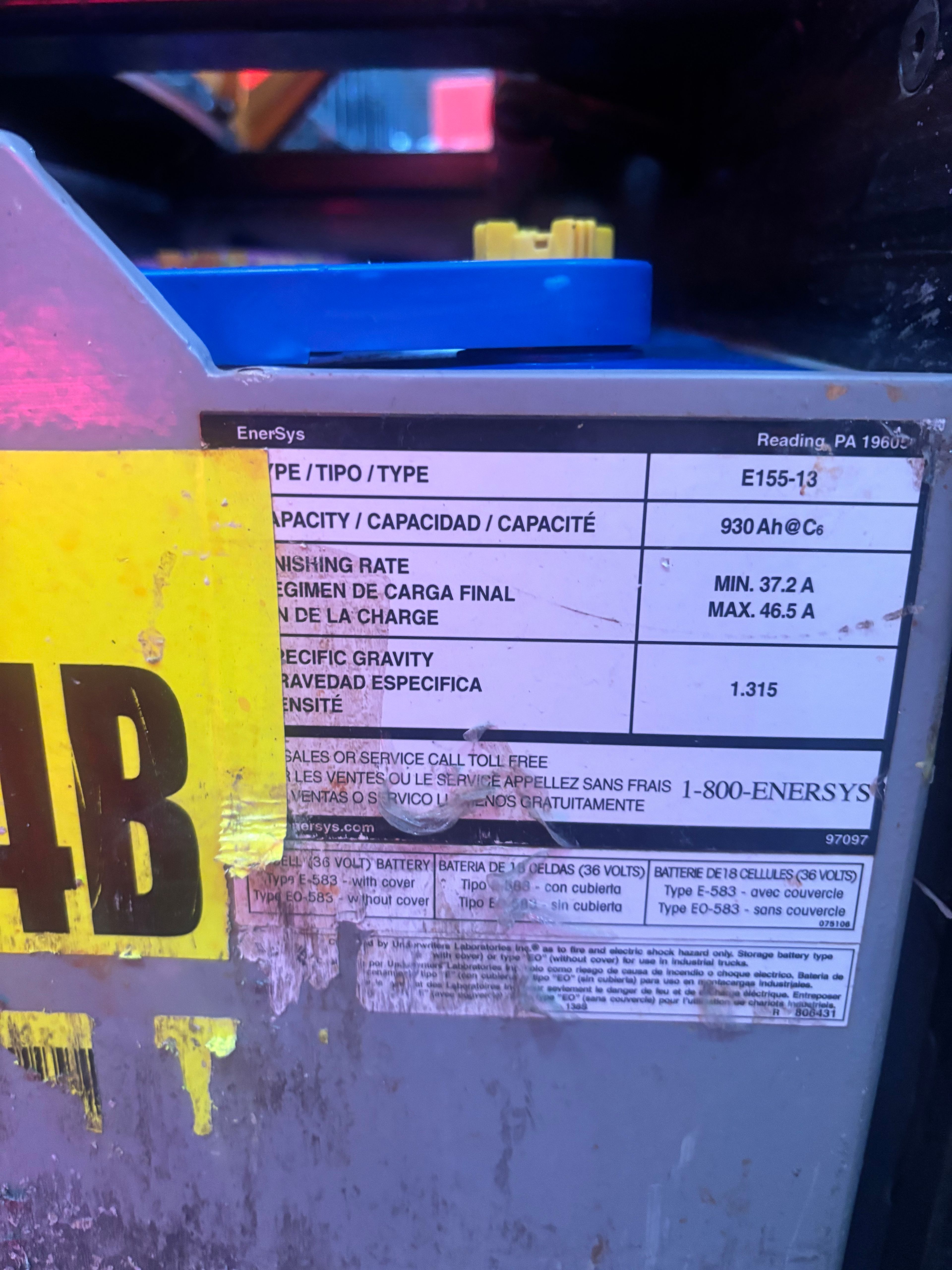 36 Volt Battery - Enersys - Document 3