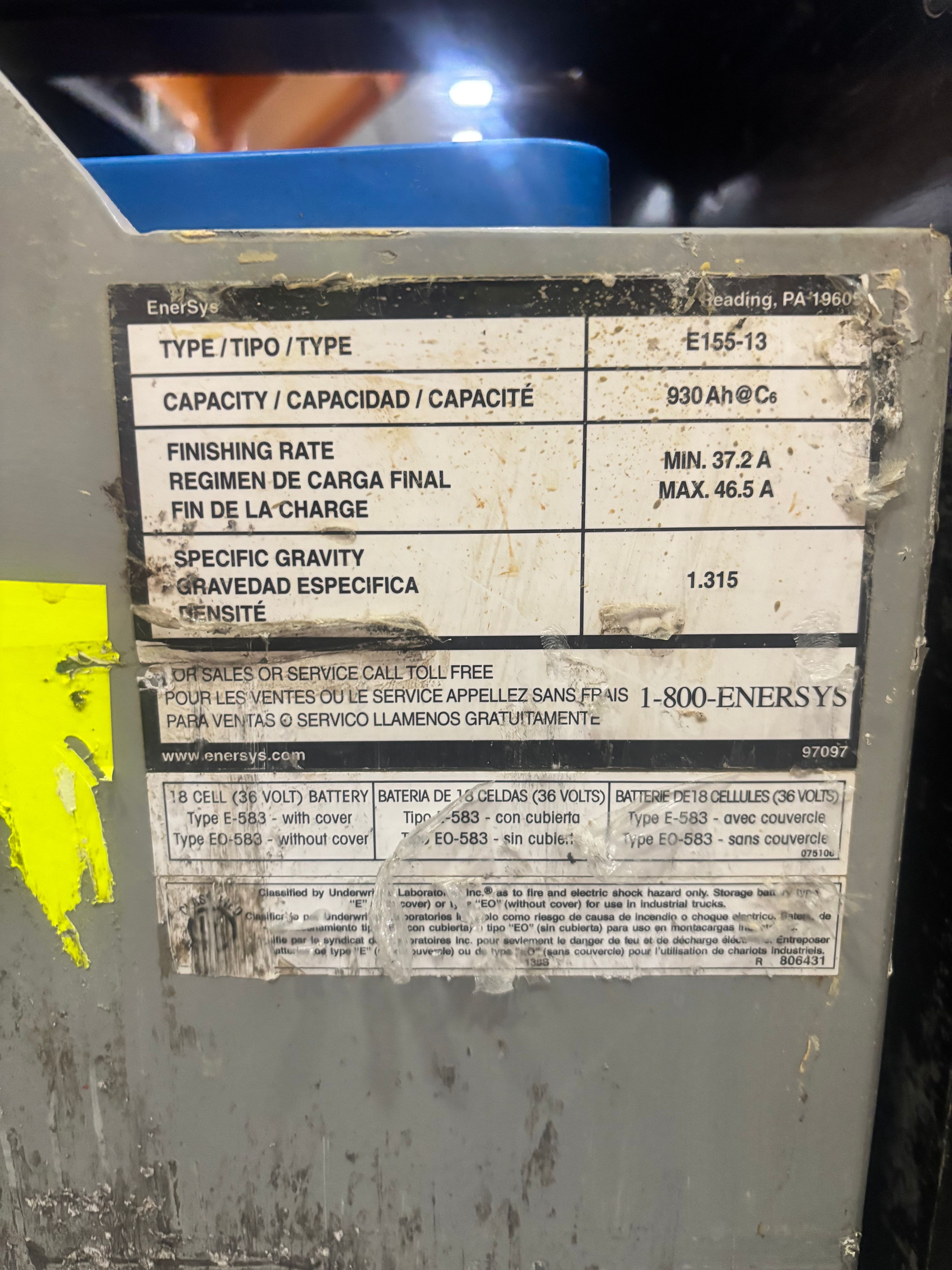 36 Volt Battery - Enersys - Document 3