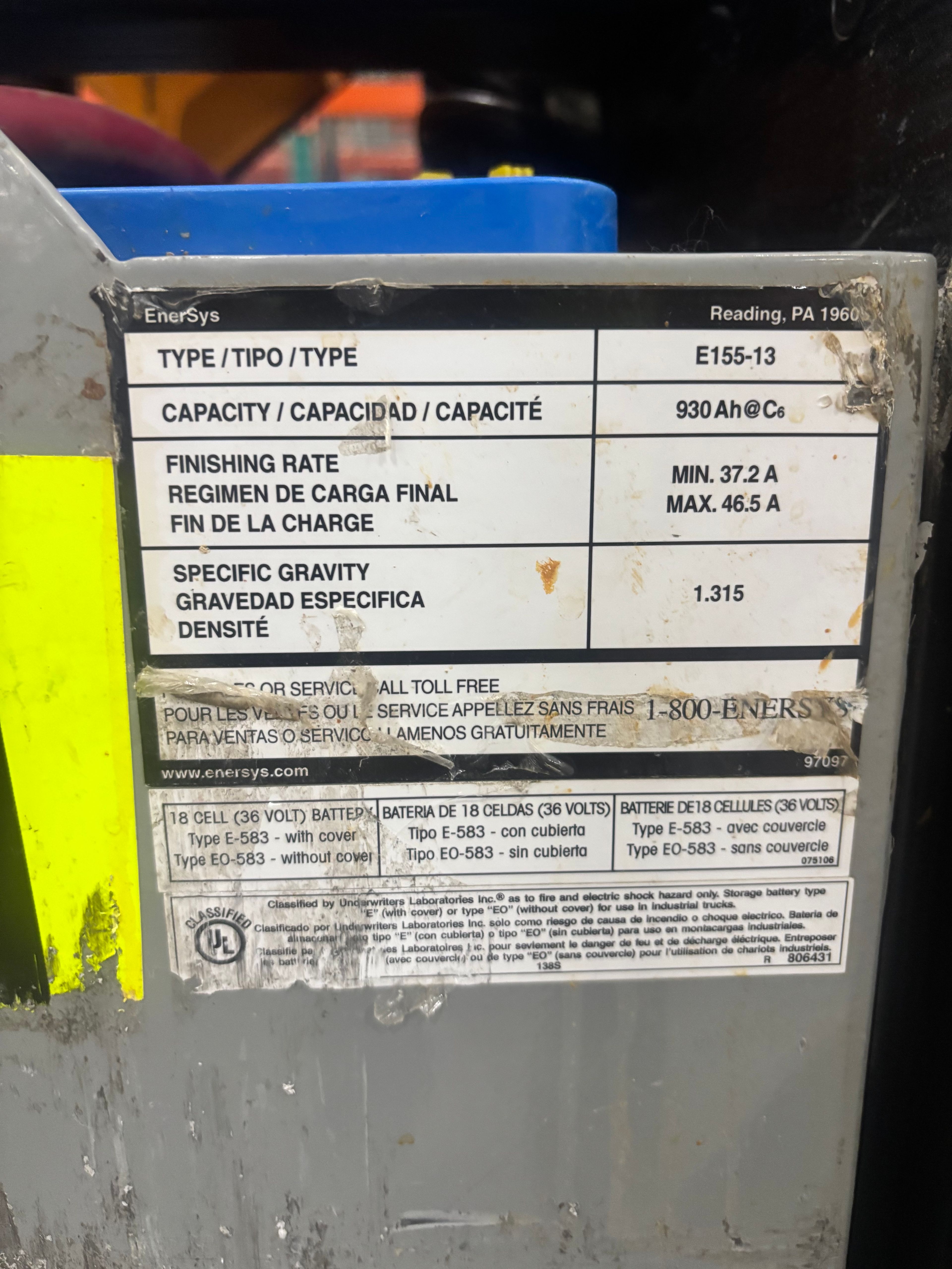 36 Volt Battery - Enersys - Document 3