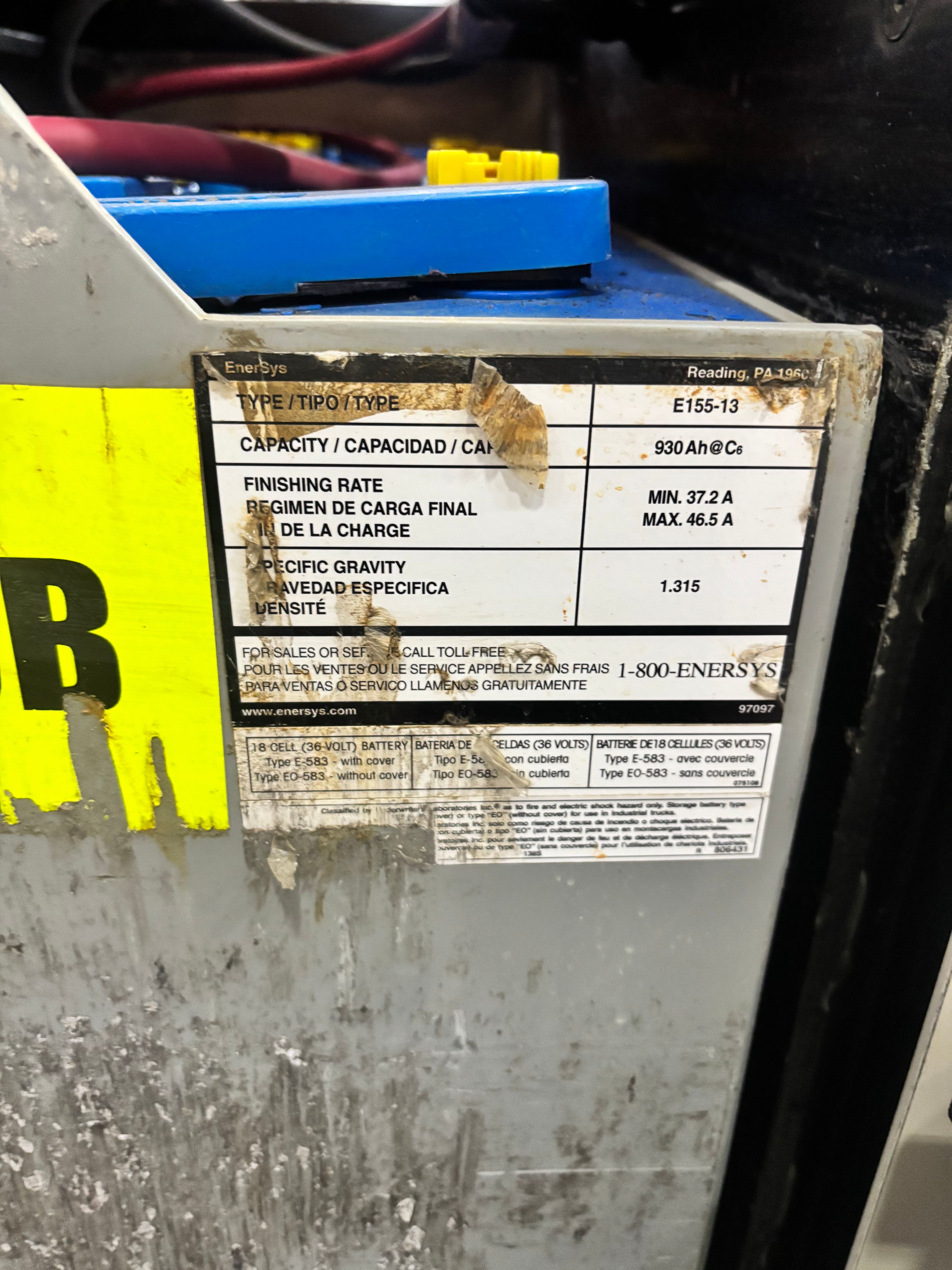 36 Volt Battery - Enersys - Document 3