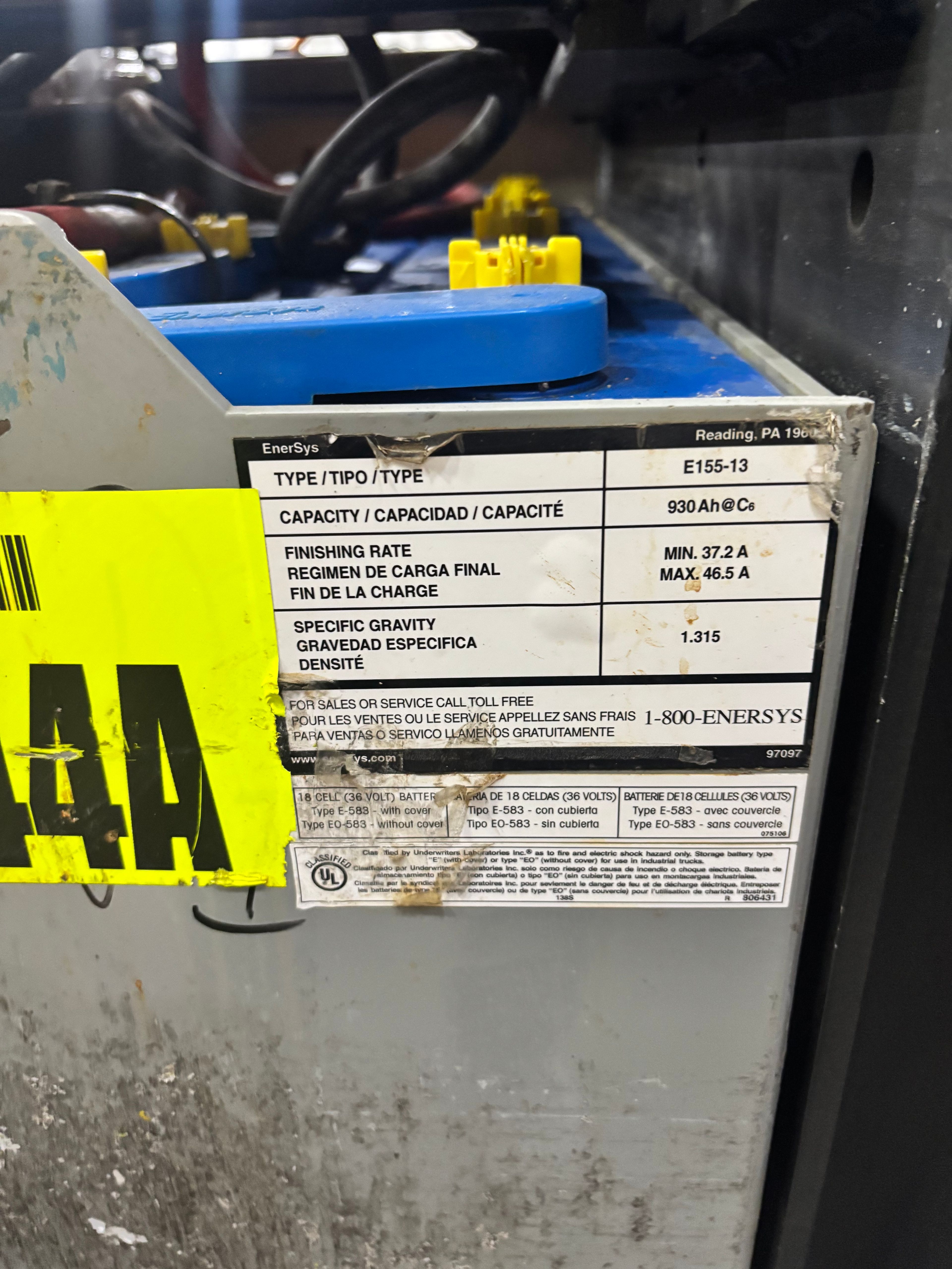 36 Volt Battery - Enersys - Document 3