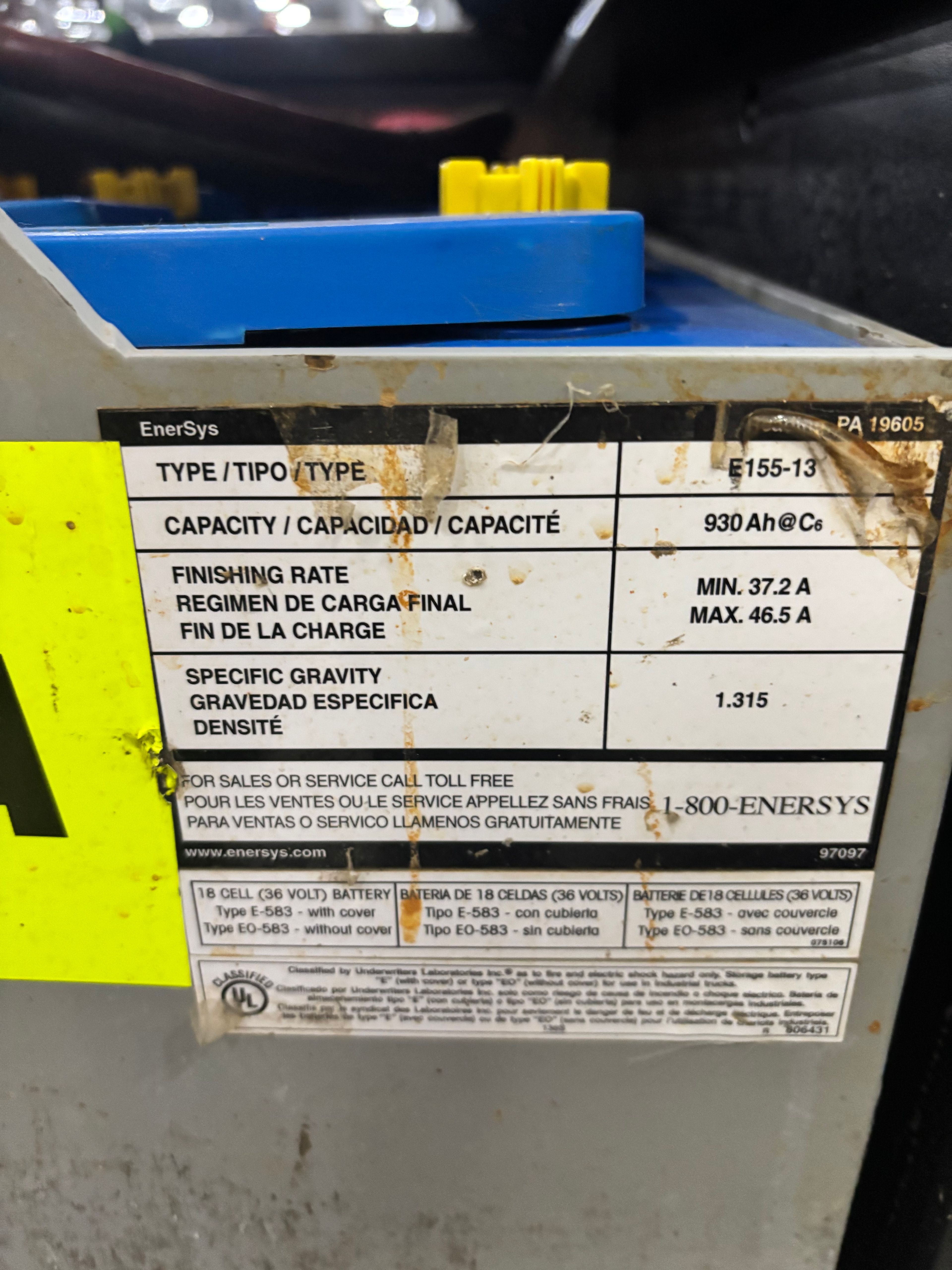 36 Volt Battery - Enersys - Document 3