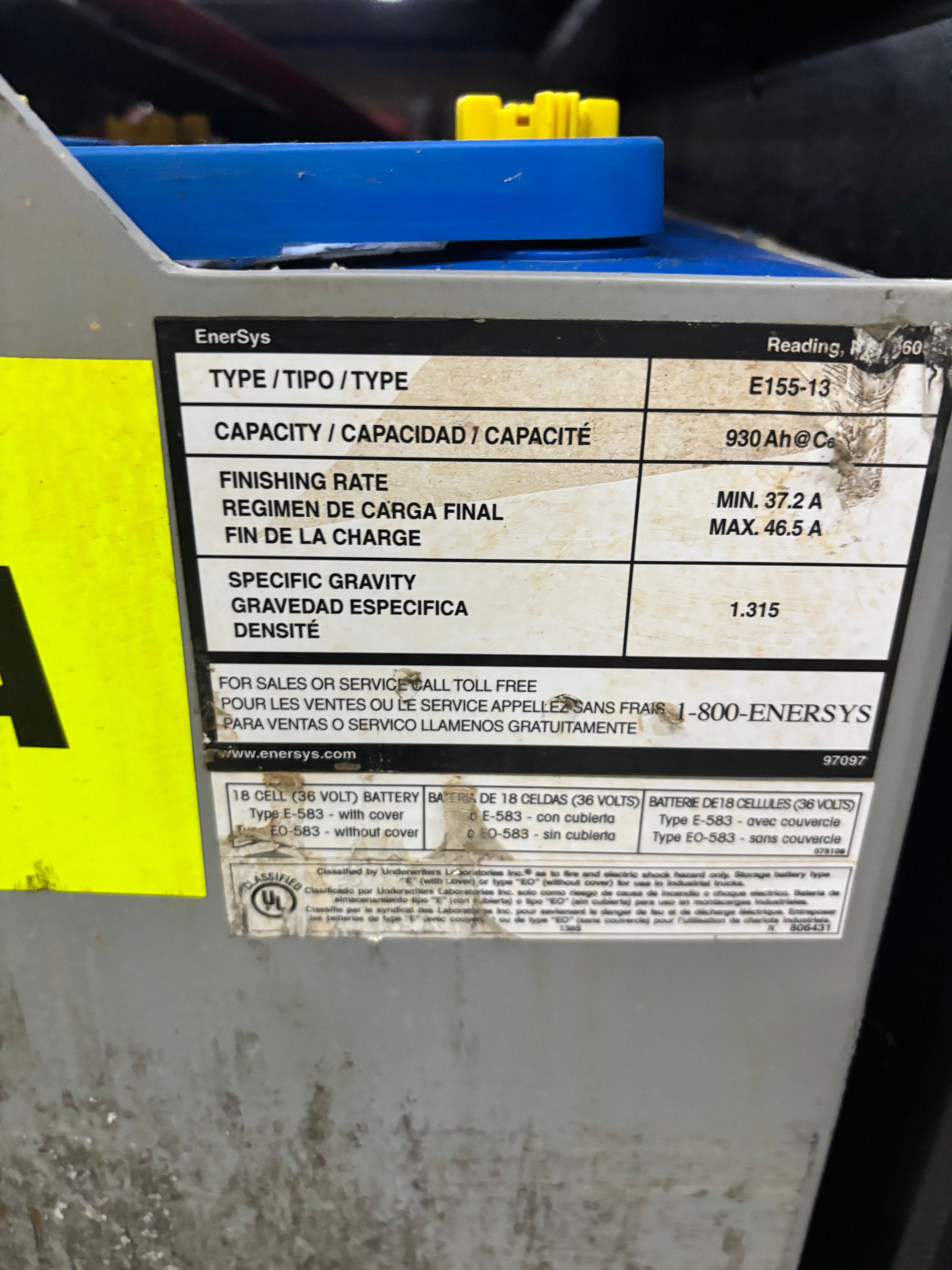 36 Volt Battery - Enersys - Document 3