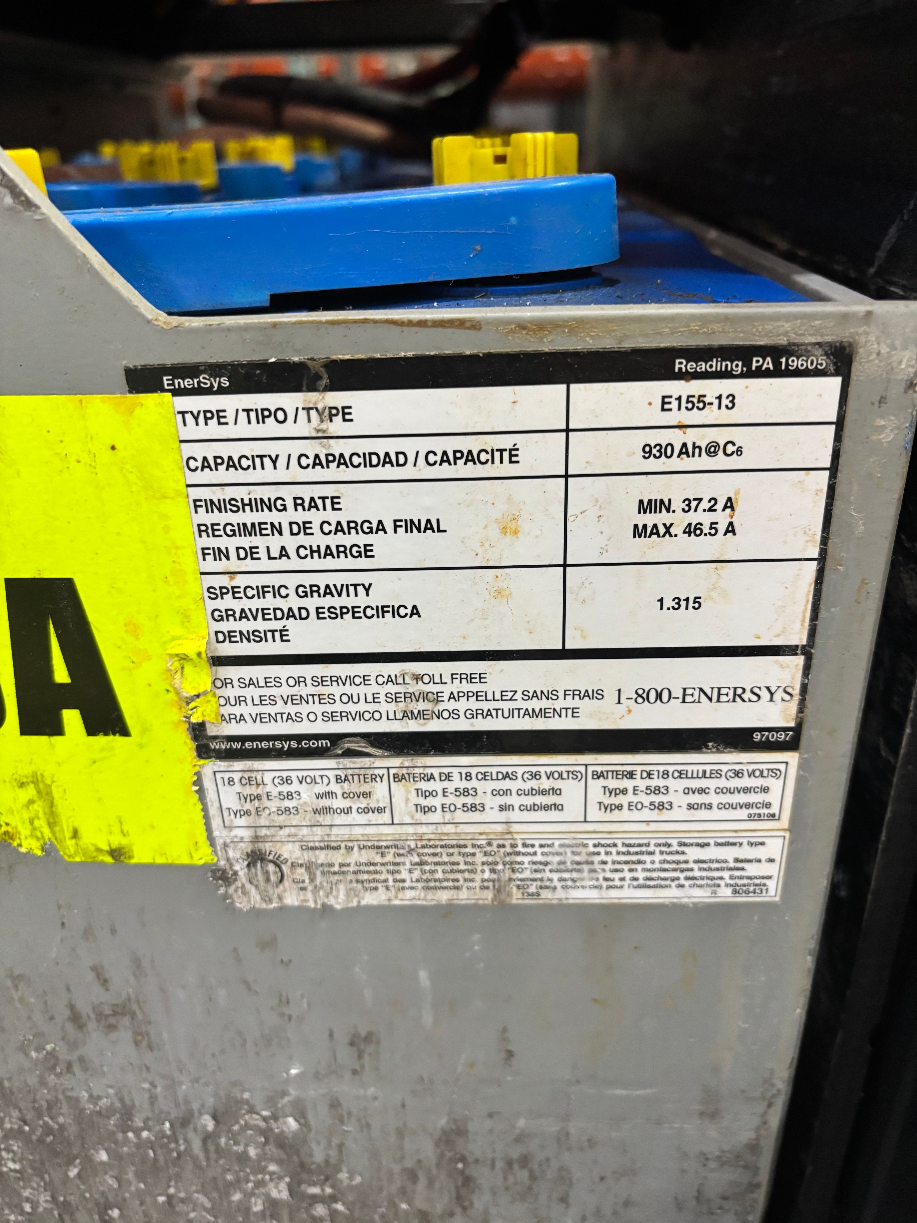 36 Volt Battery - Enersys - Document 3