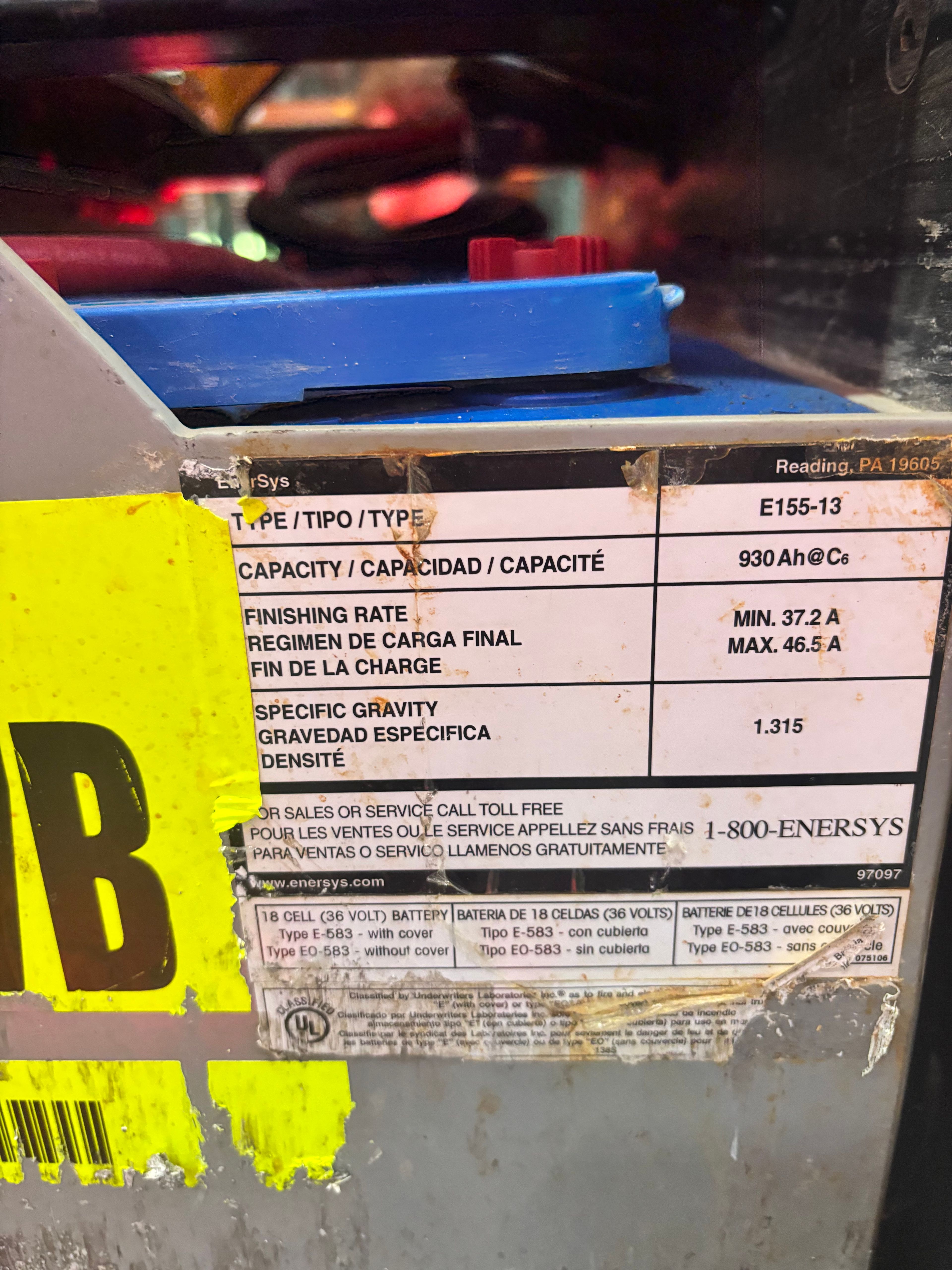 36 Volt Battery - Enersys - Document 3