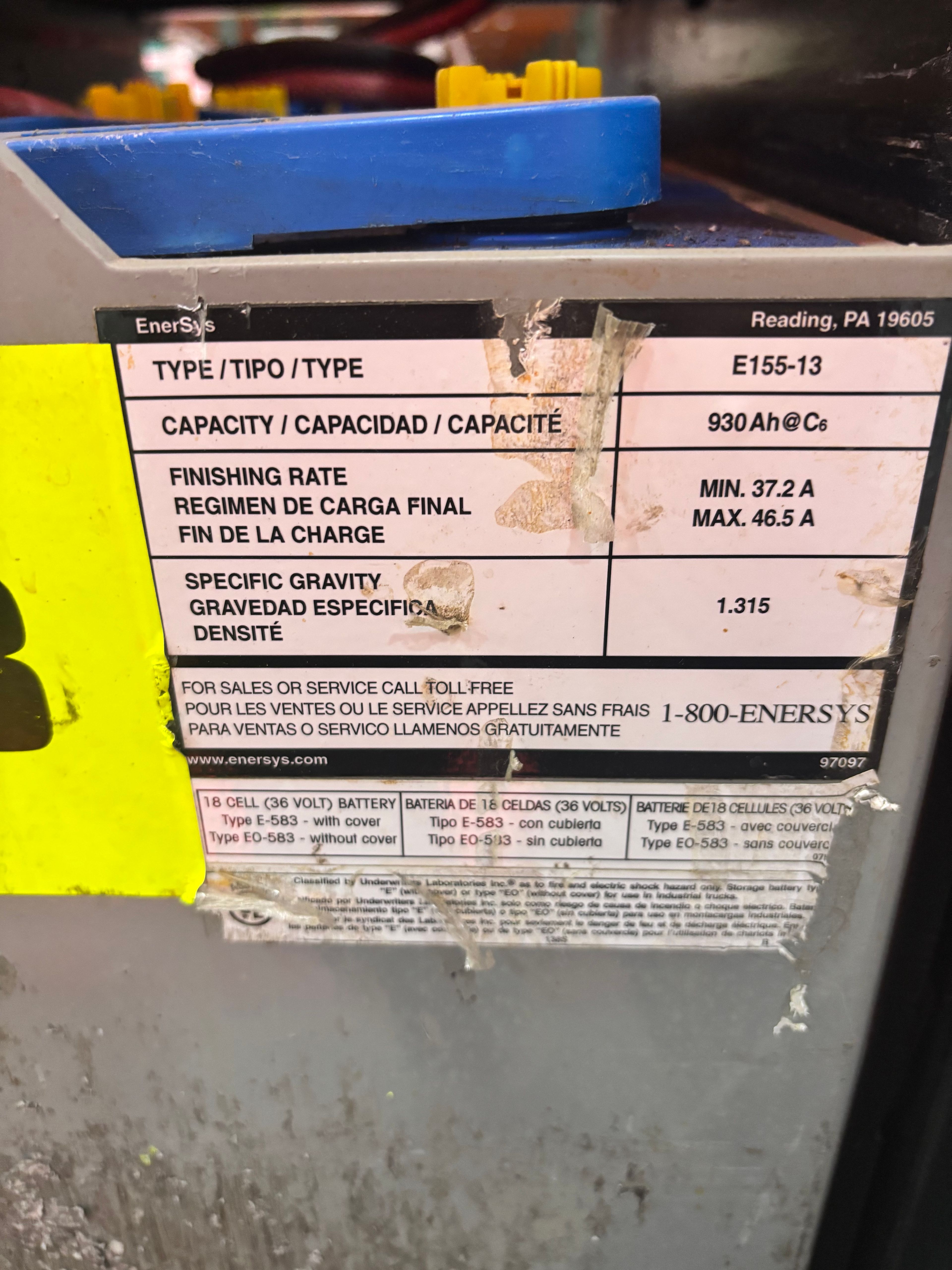 36 Volt Battery - Enersys - Document 3