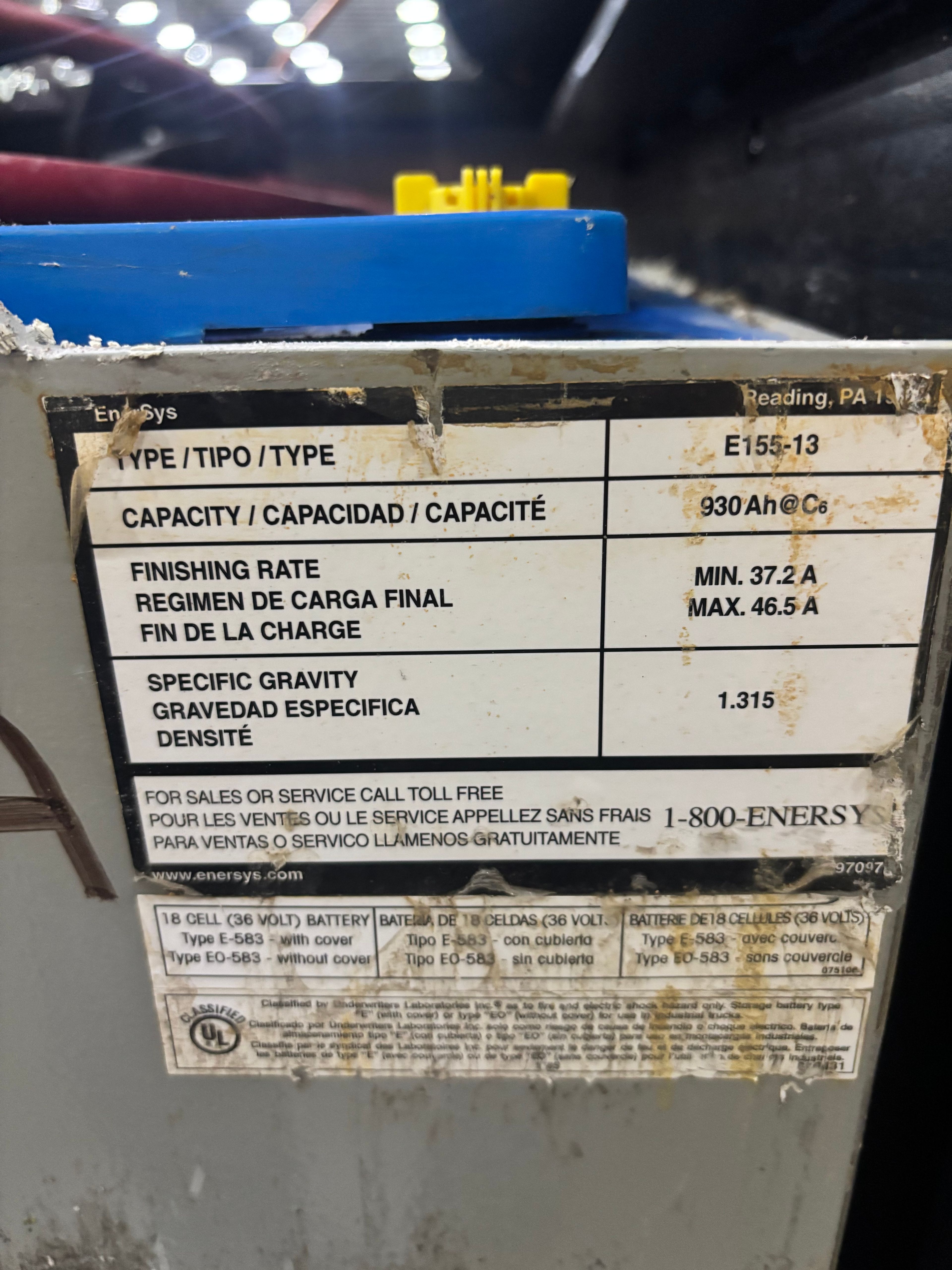 36 Volt Battery - Enersys - Document 3