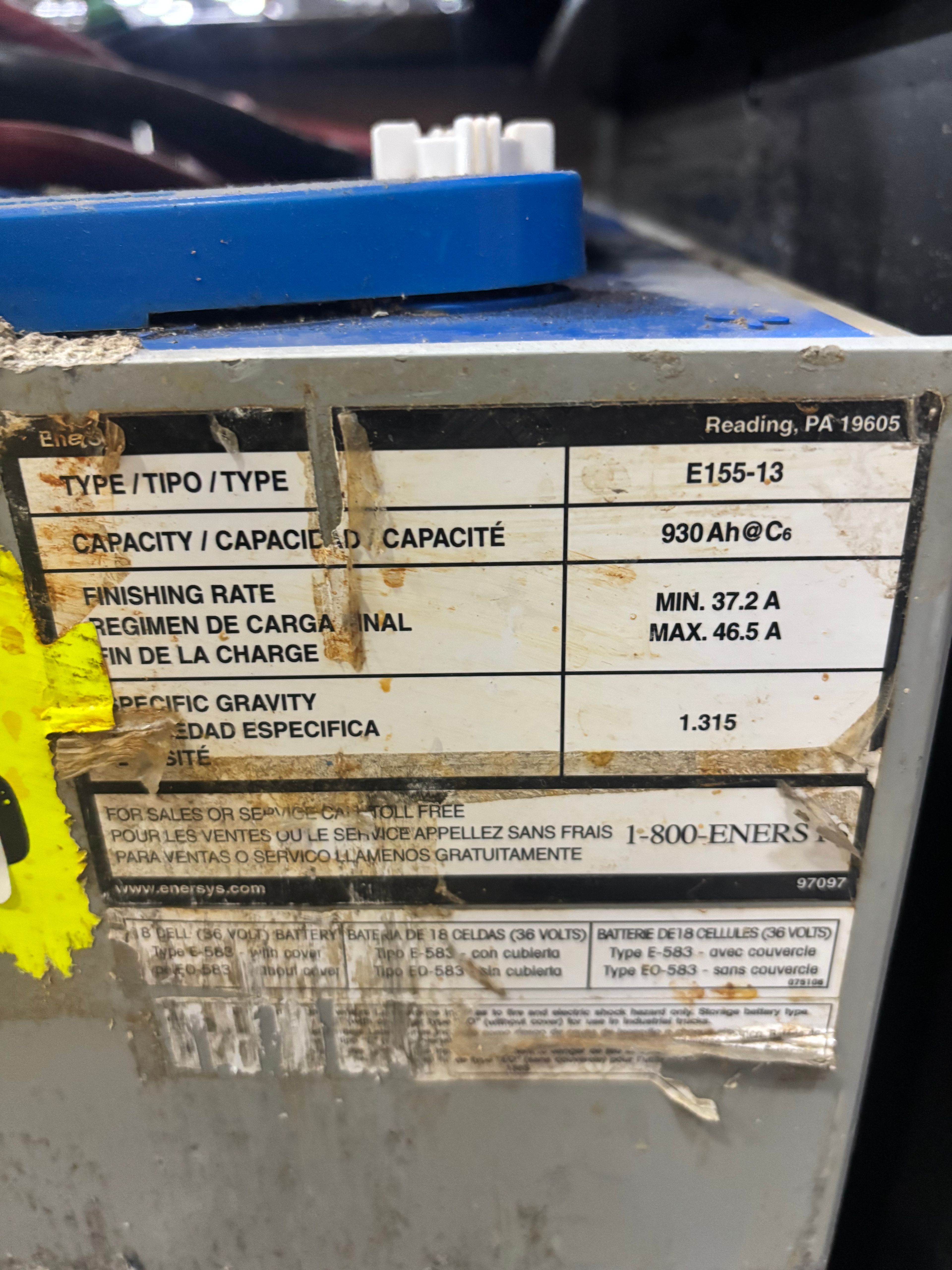 36 Volt Battery - Enersys - Document 3