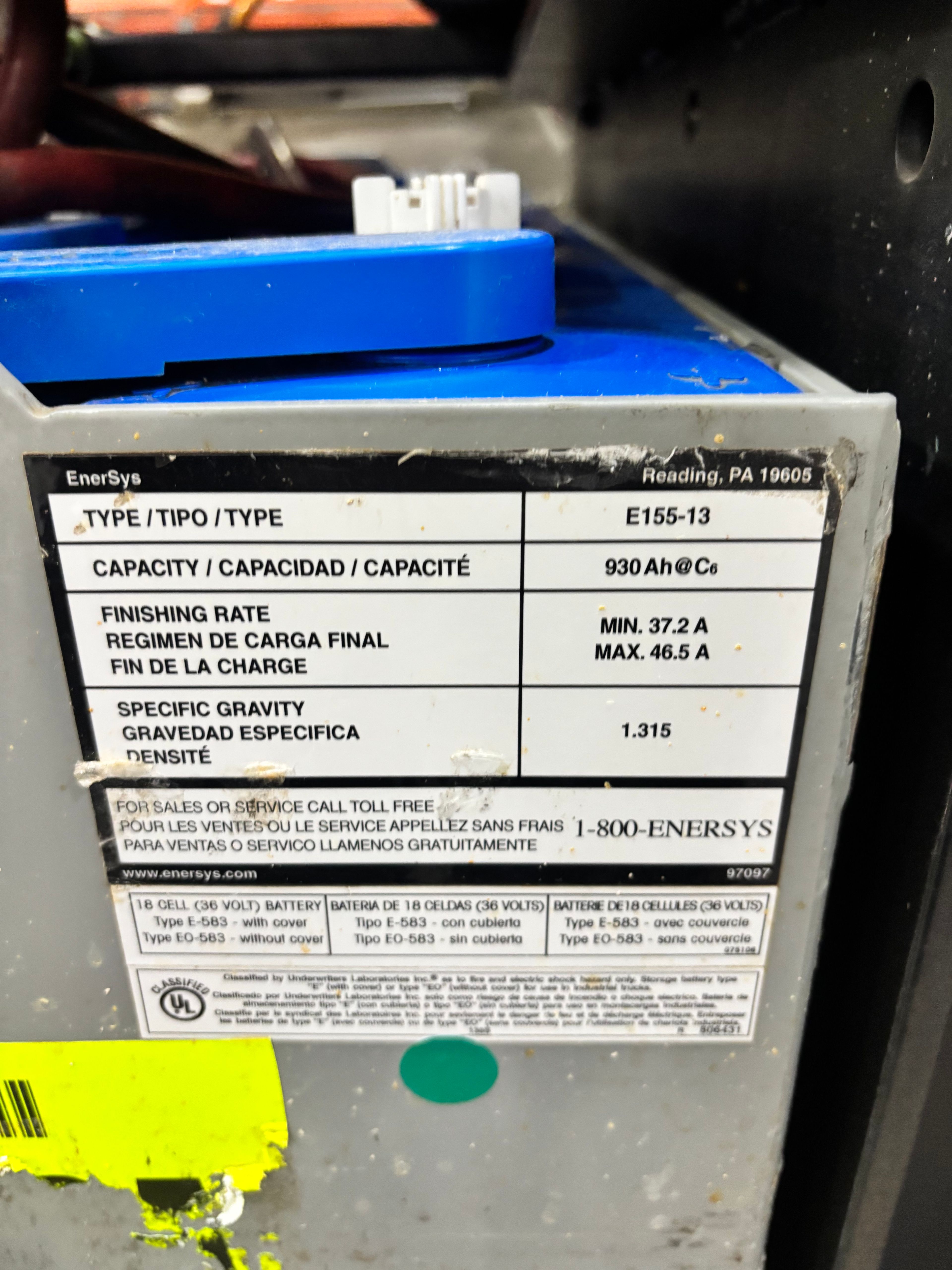 36 Volt Battery - Enersys - Document 3