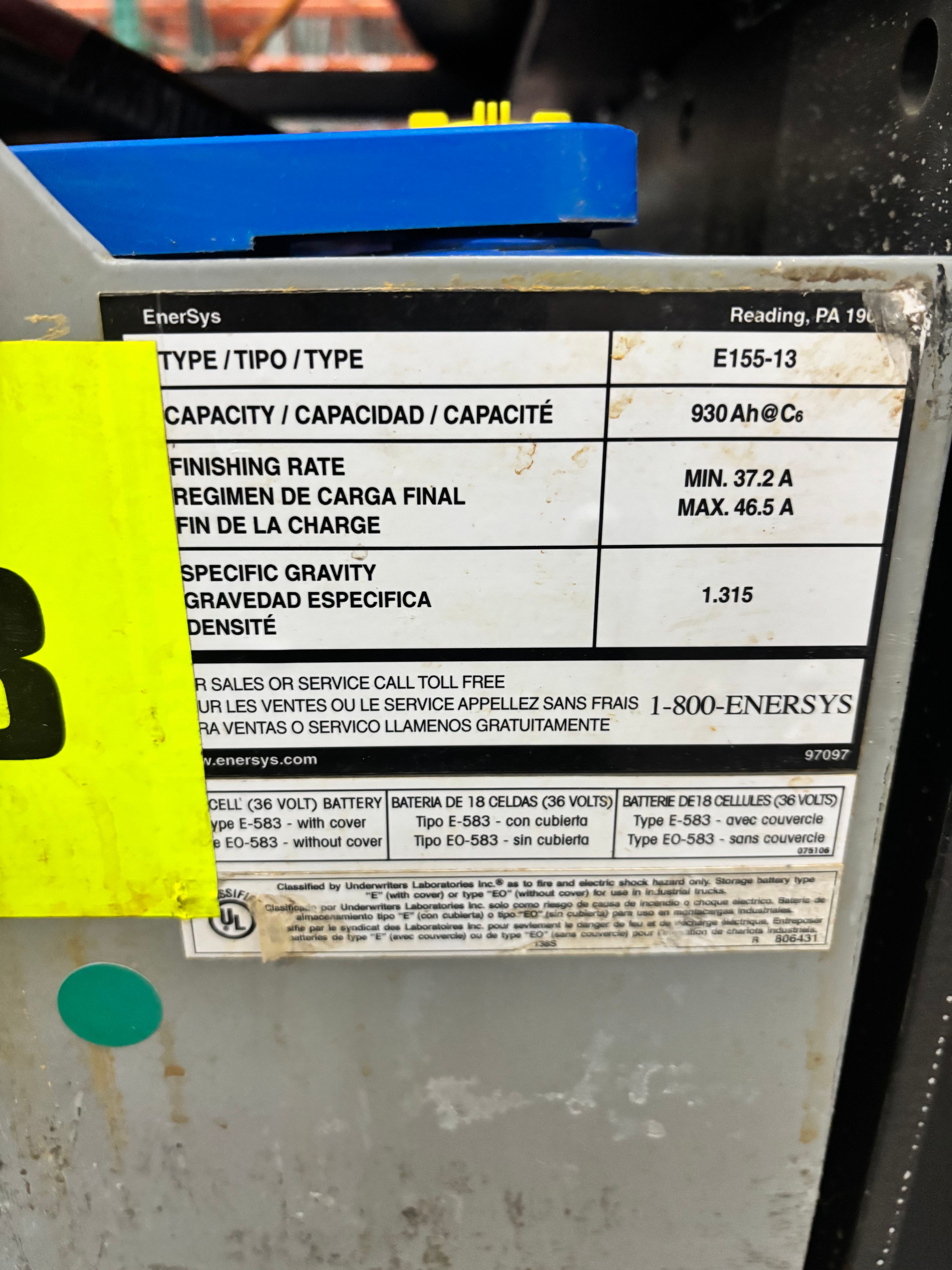 36 Volt Battery - Enersys - Document 3