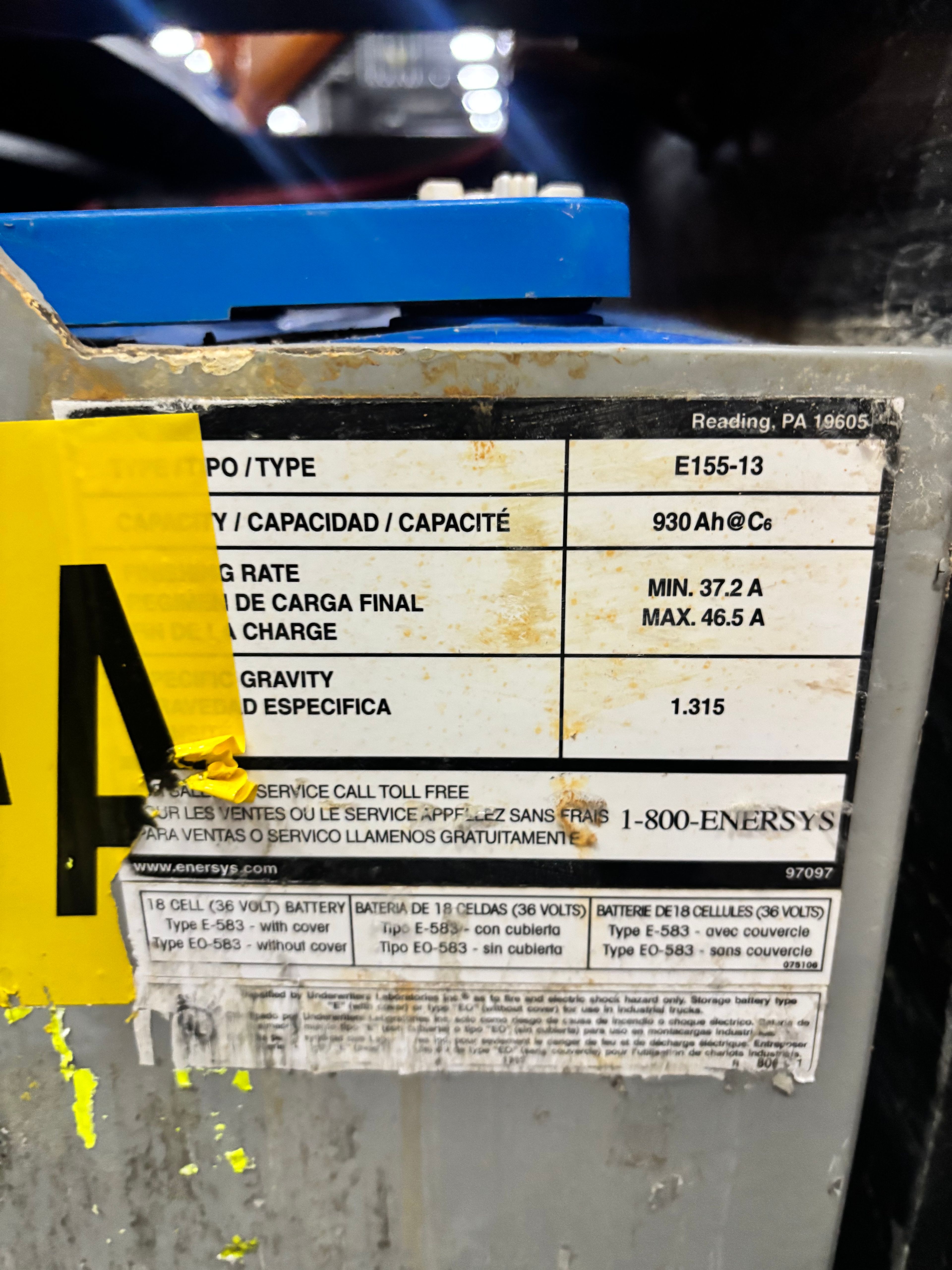 36 Volt Battery - Enersys - Document 3