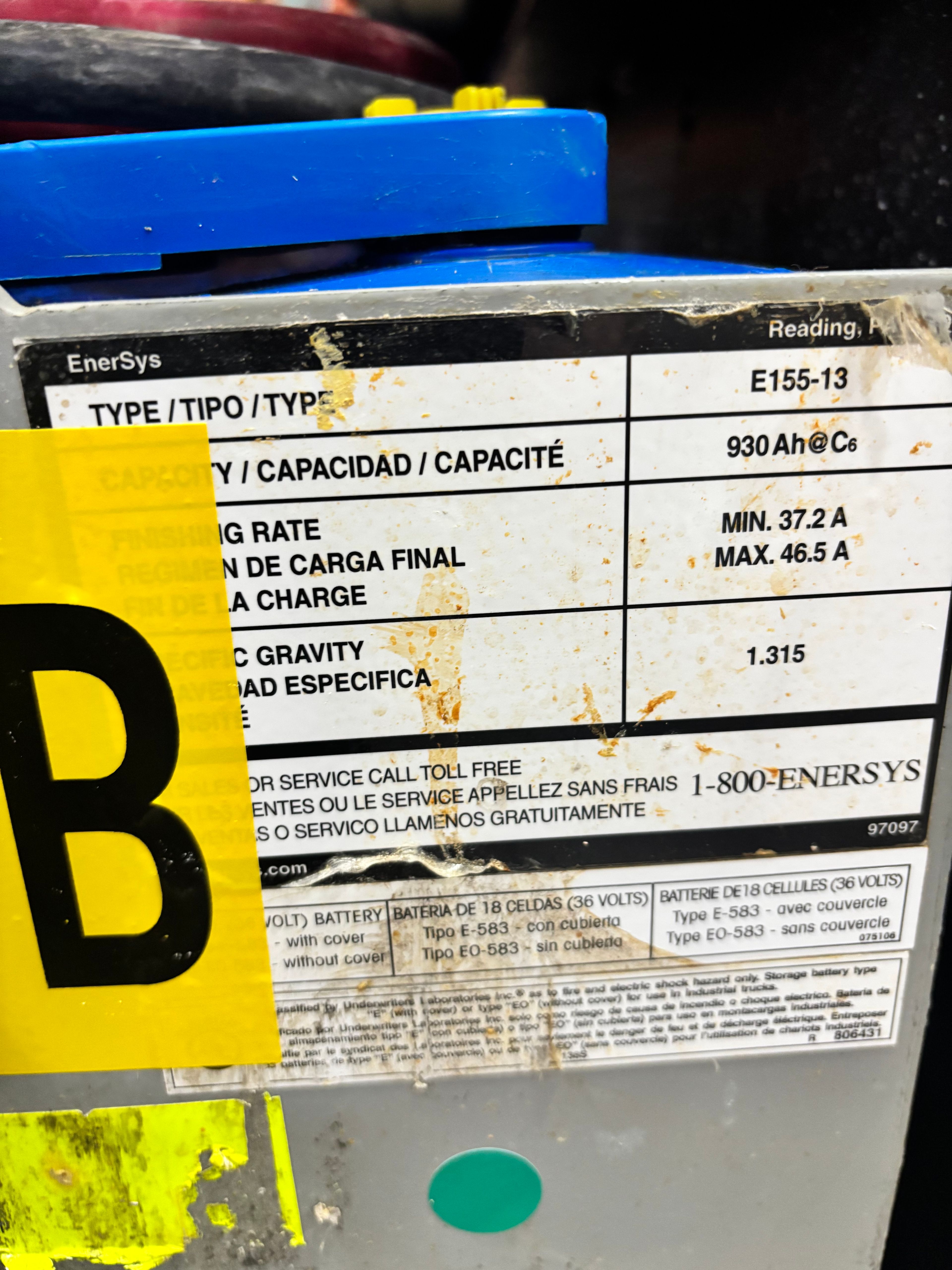 36 Volt Battery - Enersys - Document 3