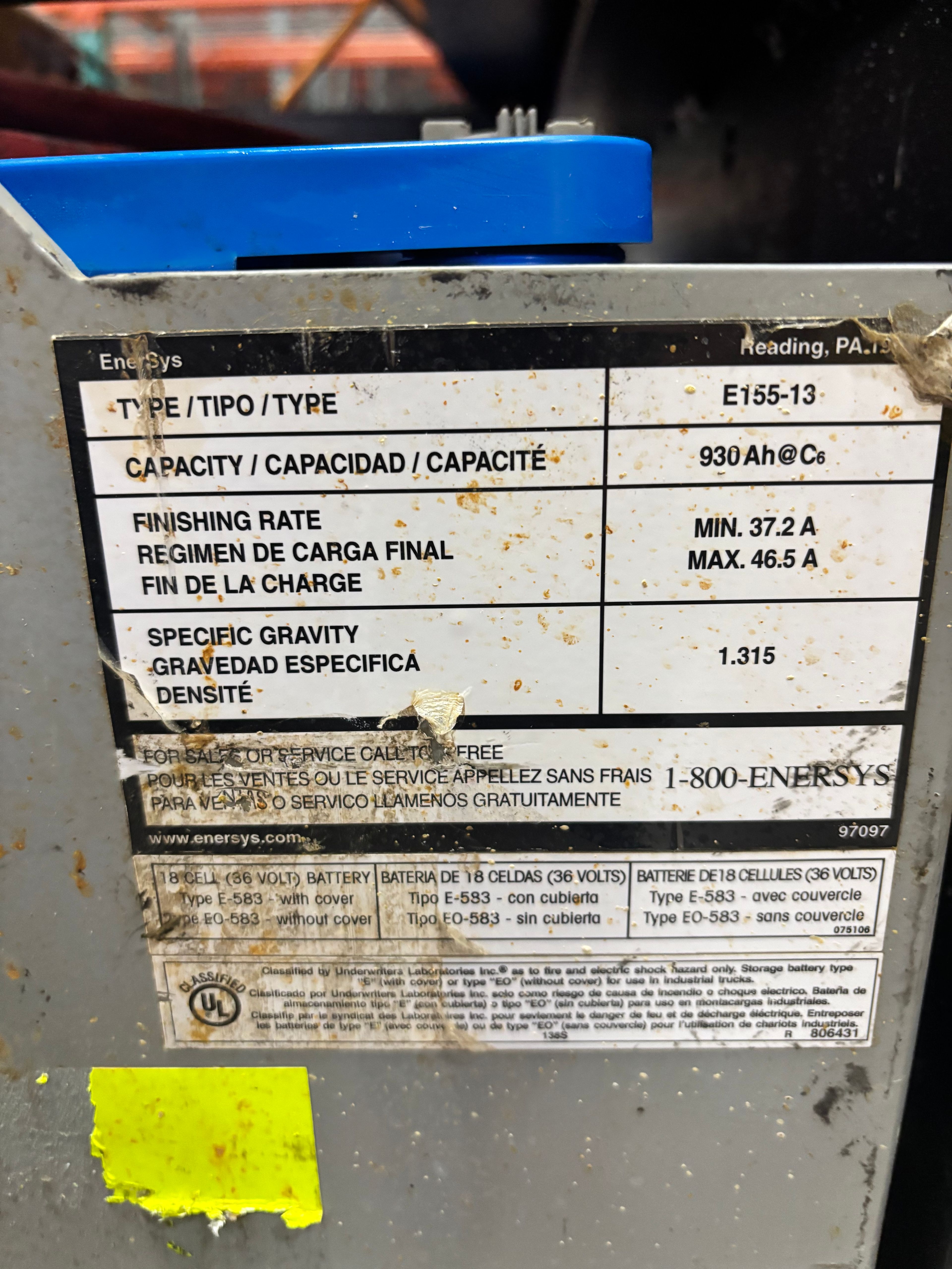 36 Volt Battery - Enersys - Document 4