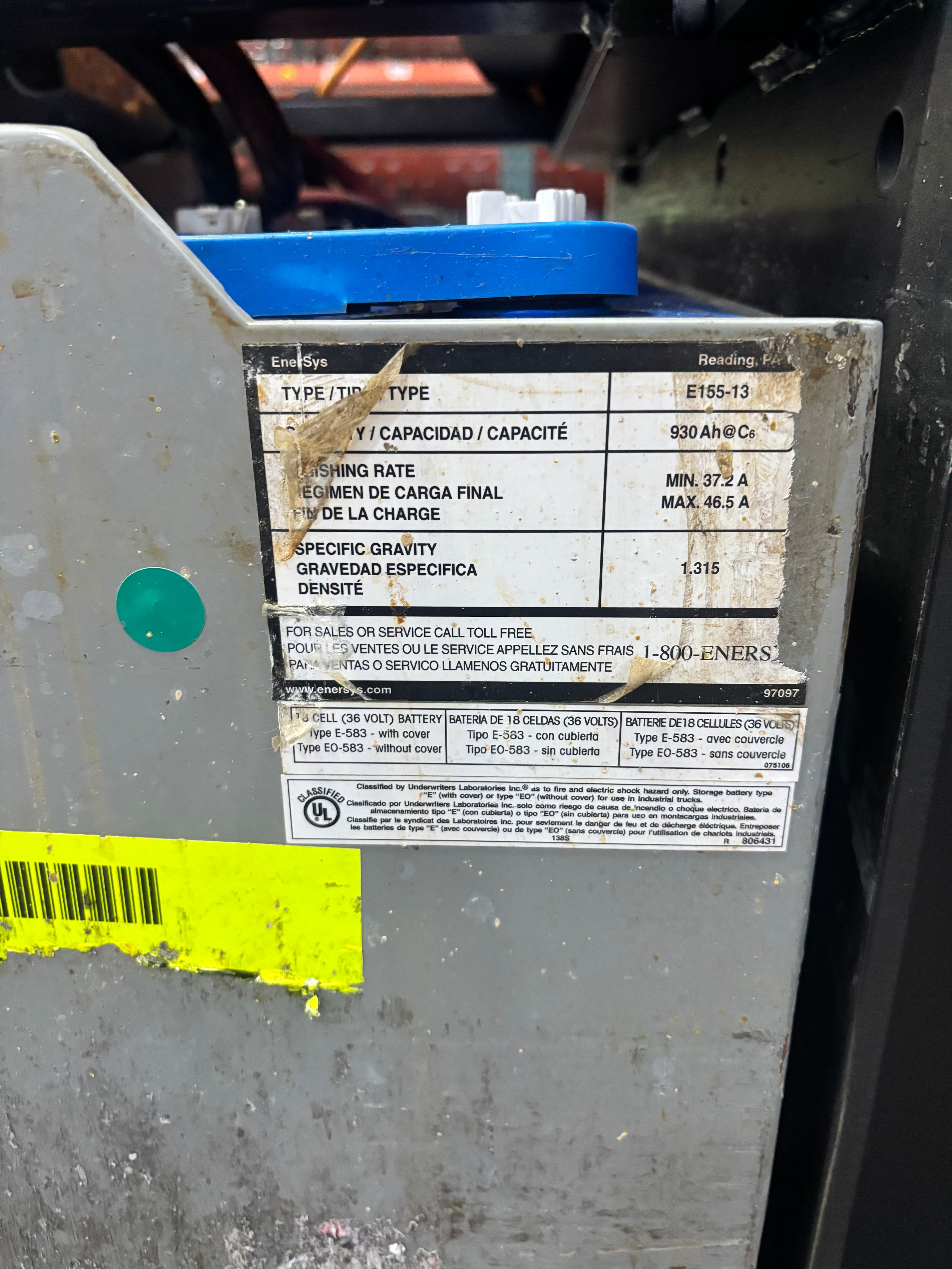 36 Volt Battery - Enersys - Document 3
