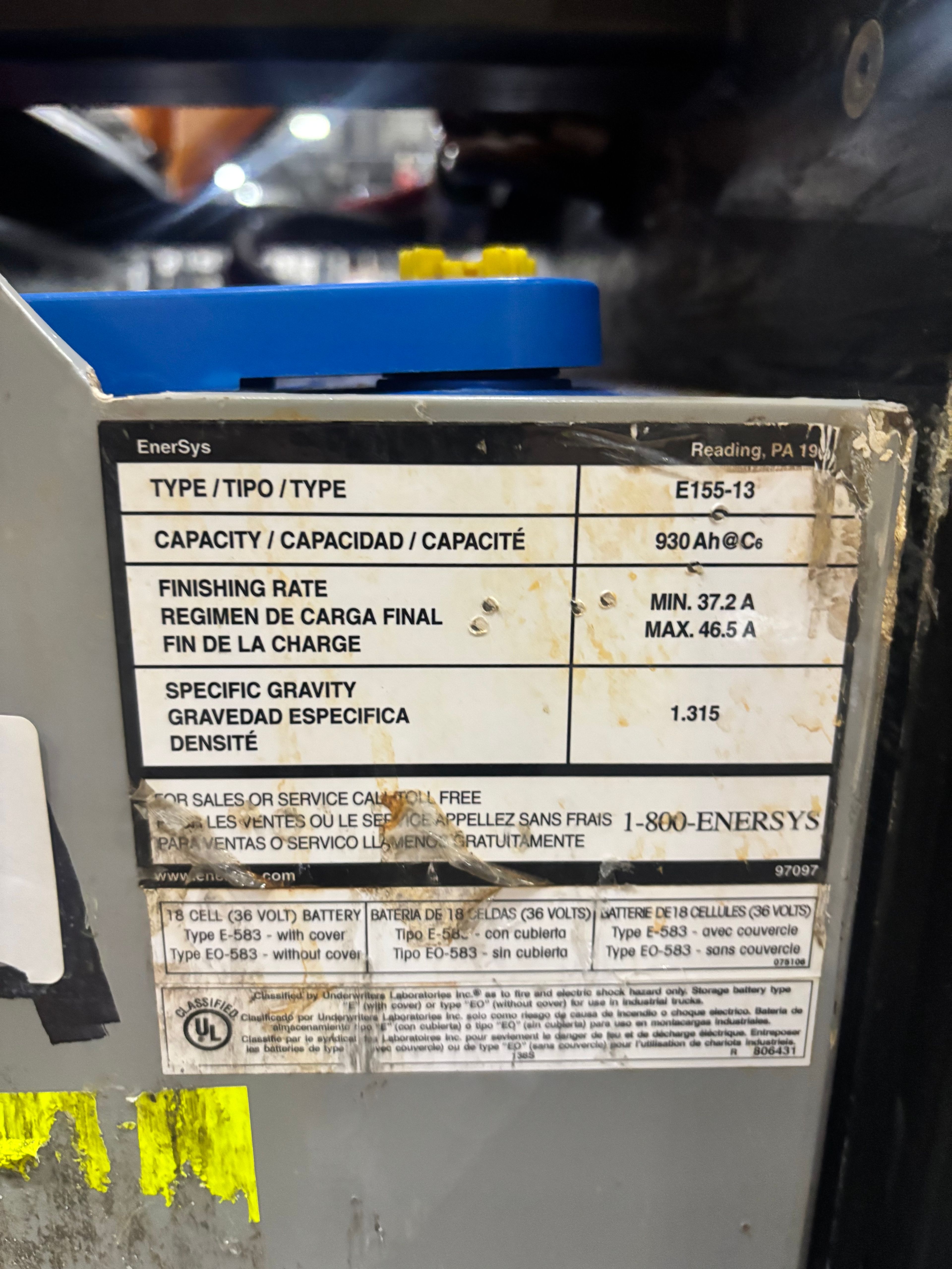 36 Volt Battery - Enersys - Document 3