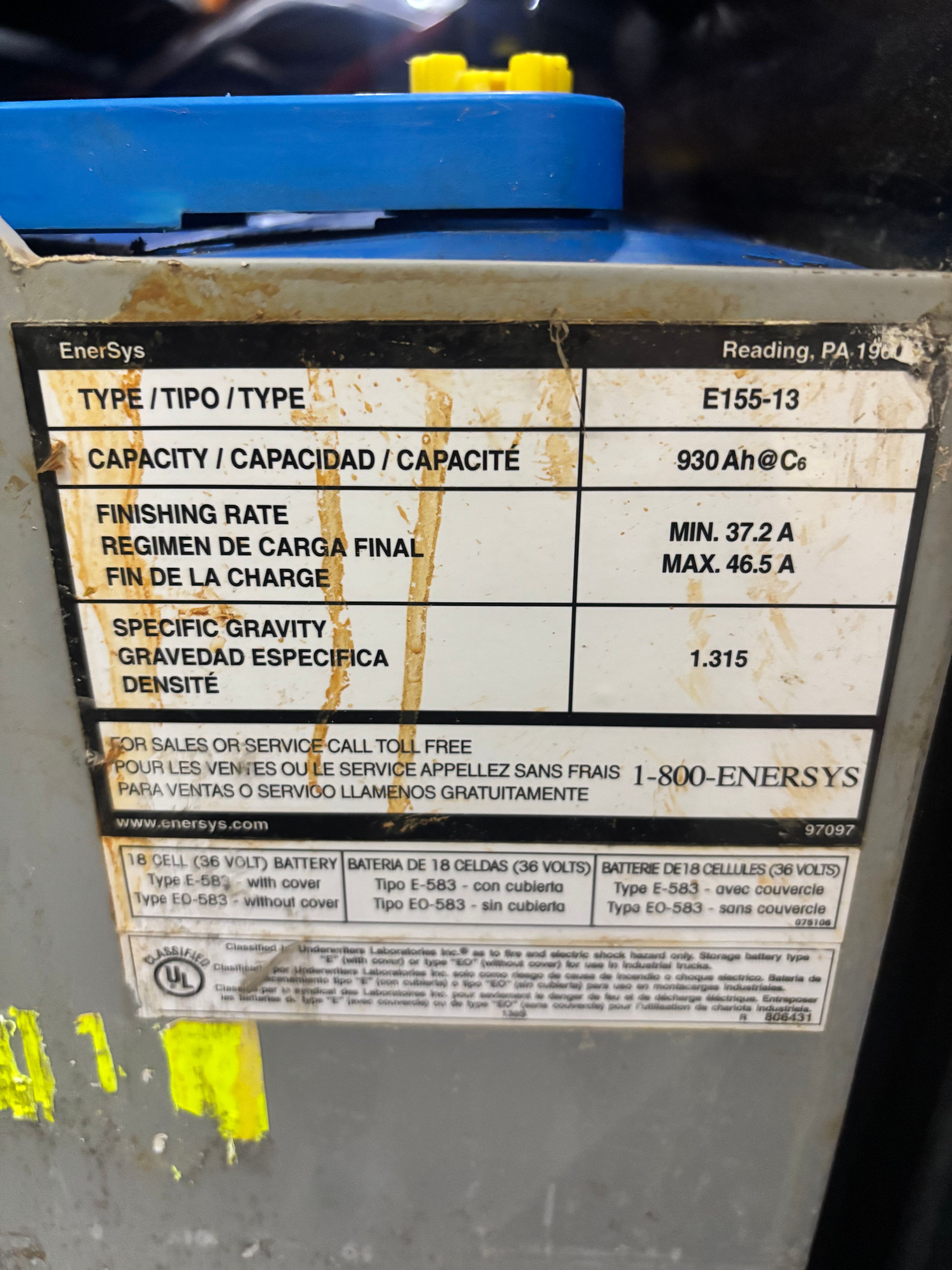 36 Volt Battery - Enersys - Document 3