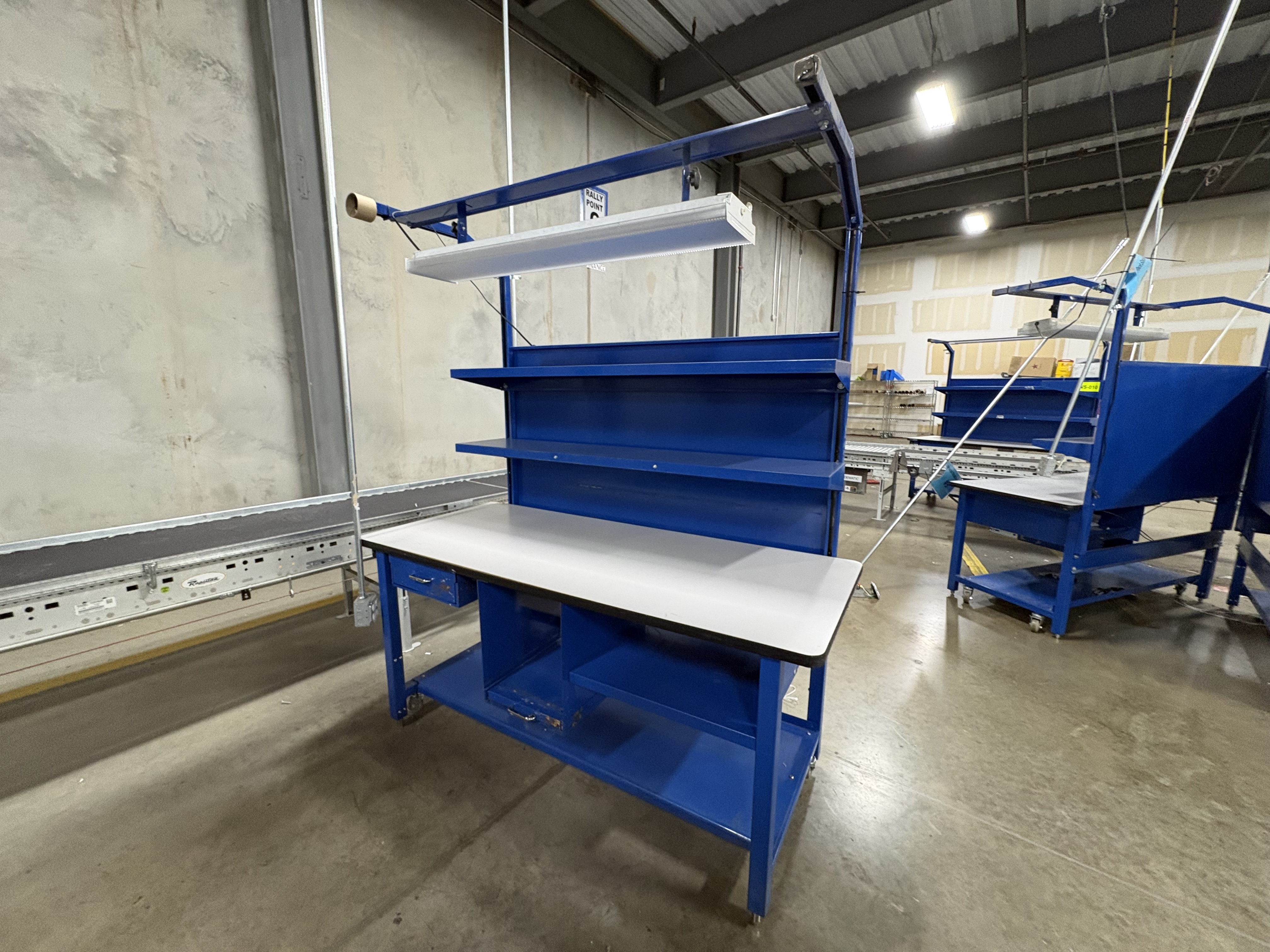 Work Station with Overhead Light + Storage - 72" x 30"