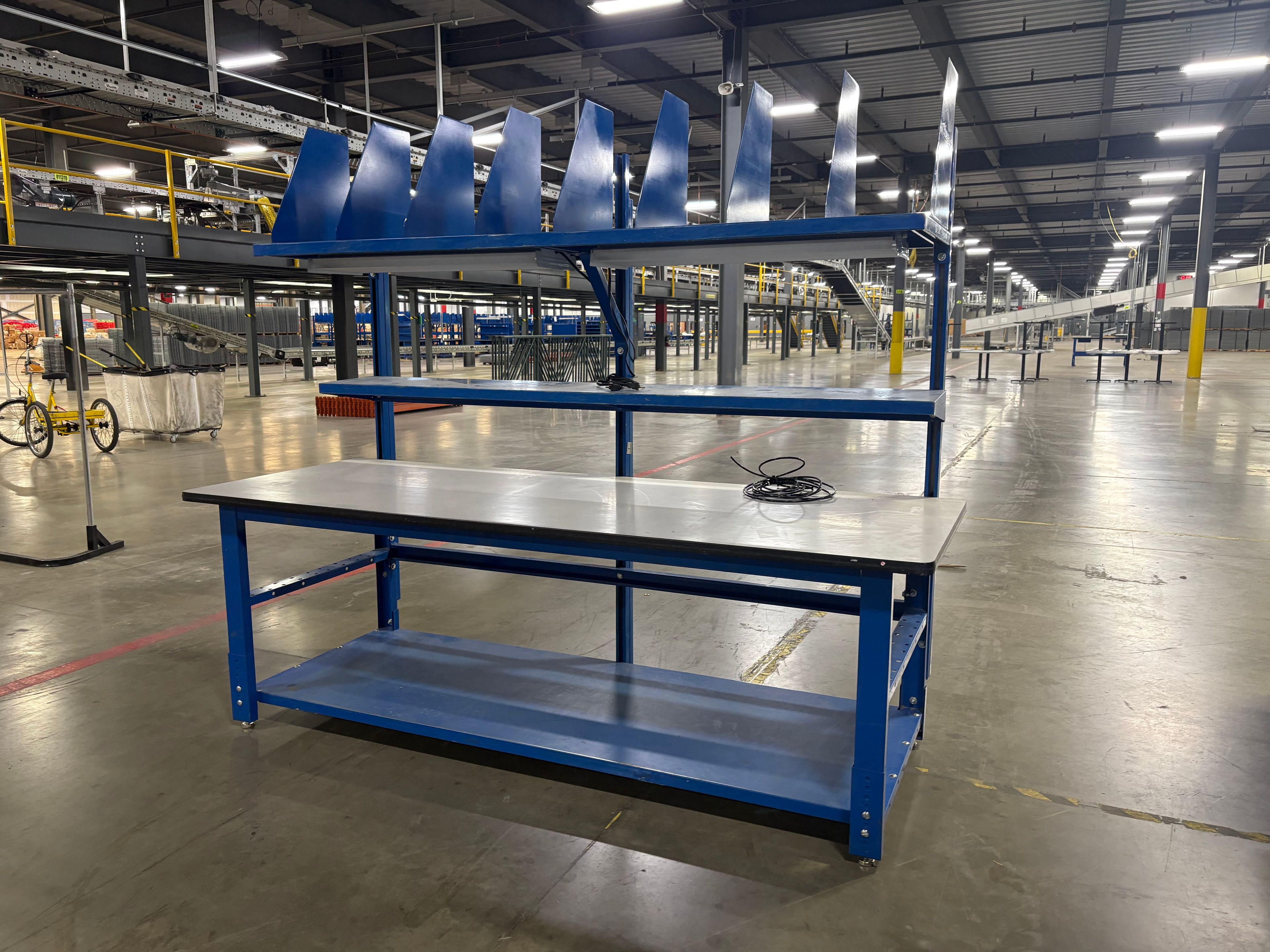 Work Station with Overhead Light + Storage - 96" x 36"