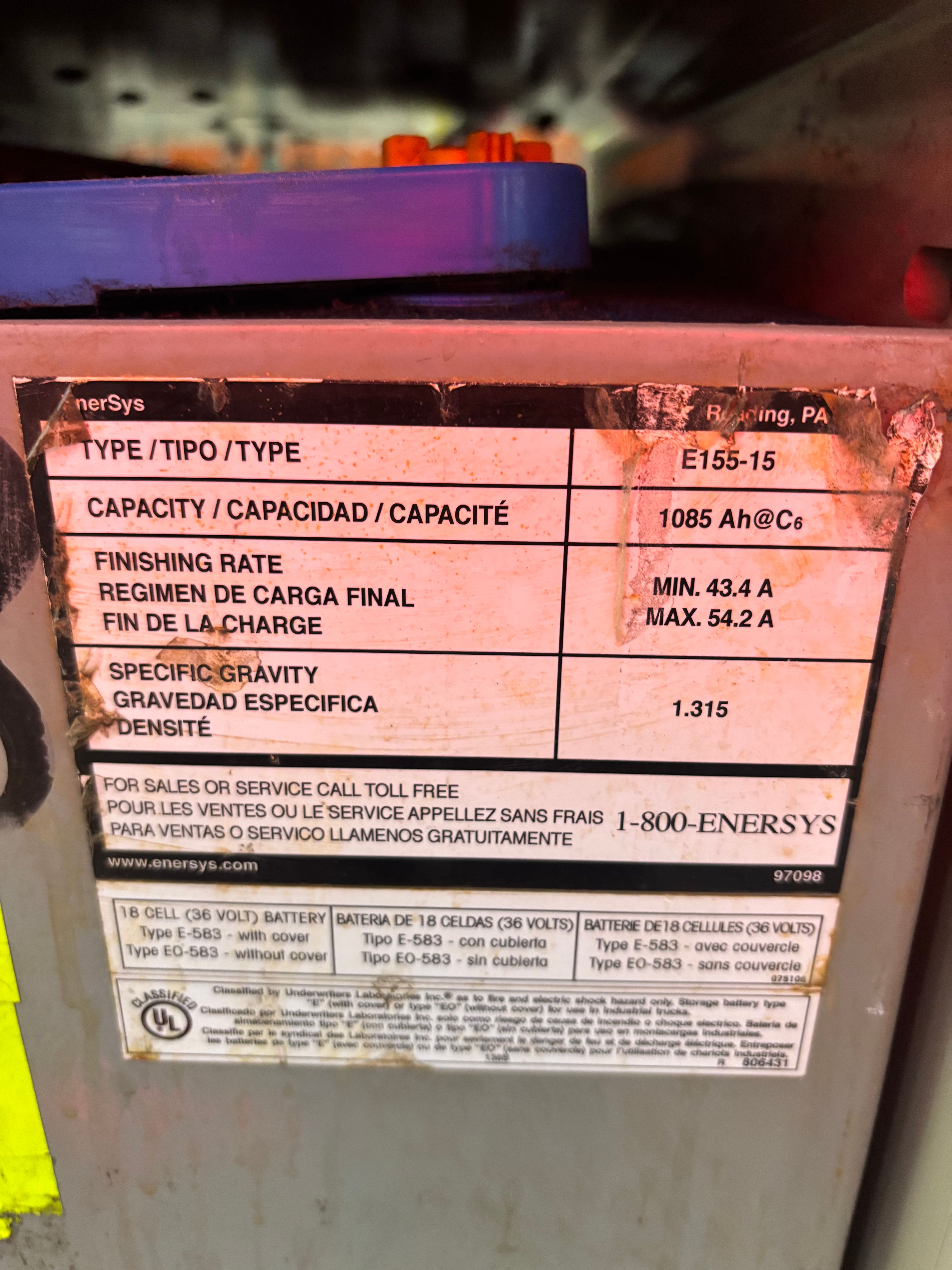36 Volt Battery - Enersys - Document 3