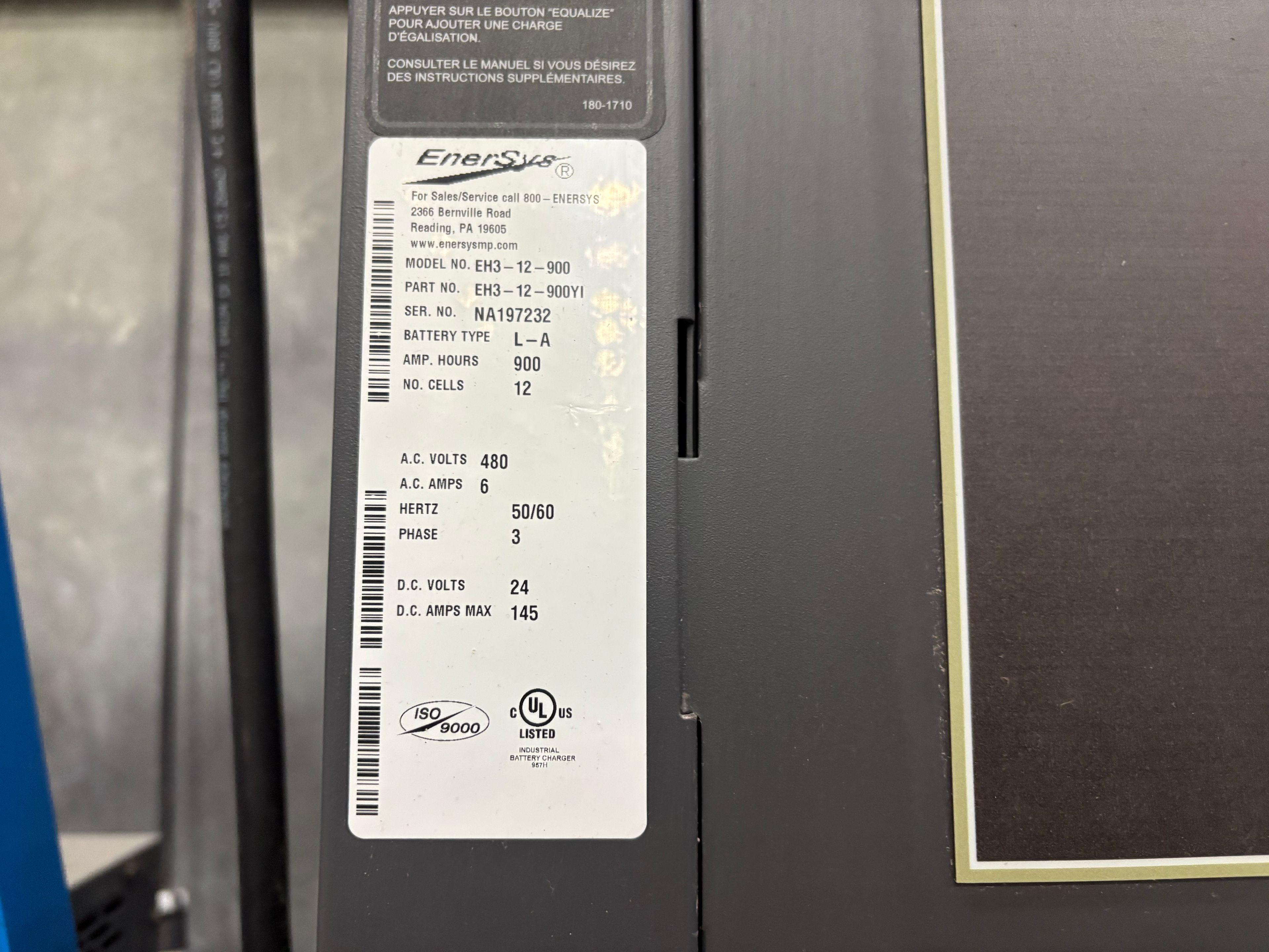 Enersys Enforcer HF- 24V Battery Charger - Document 3