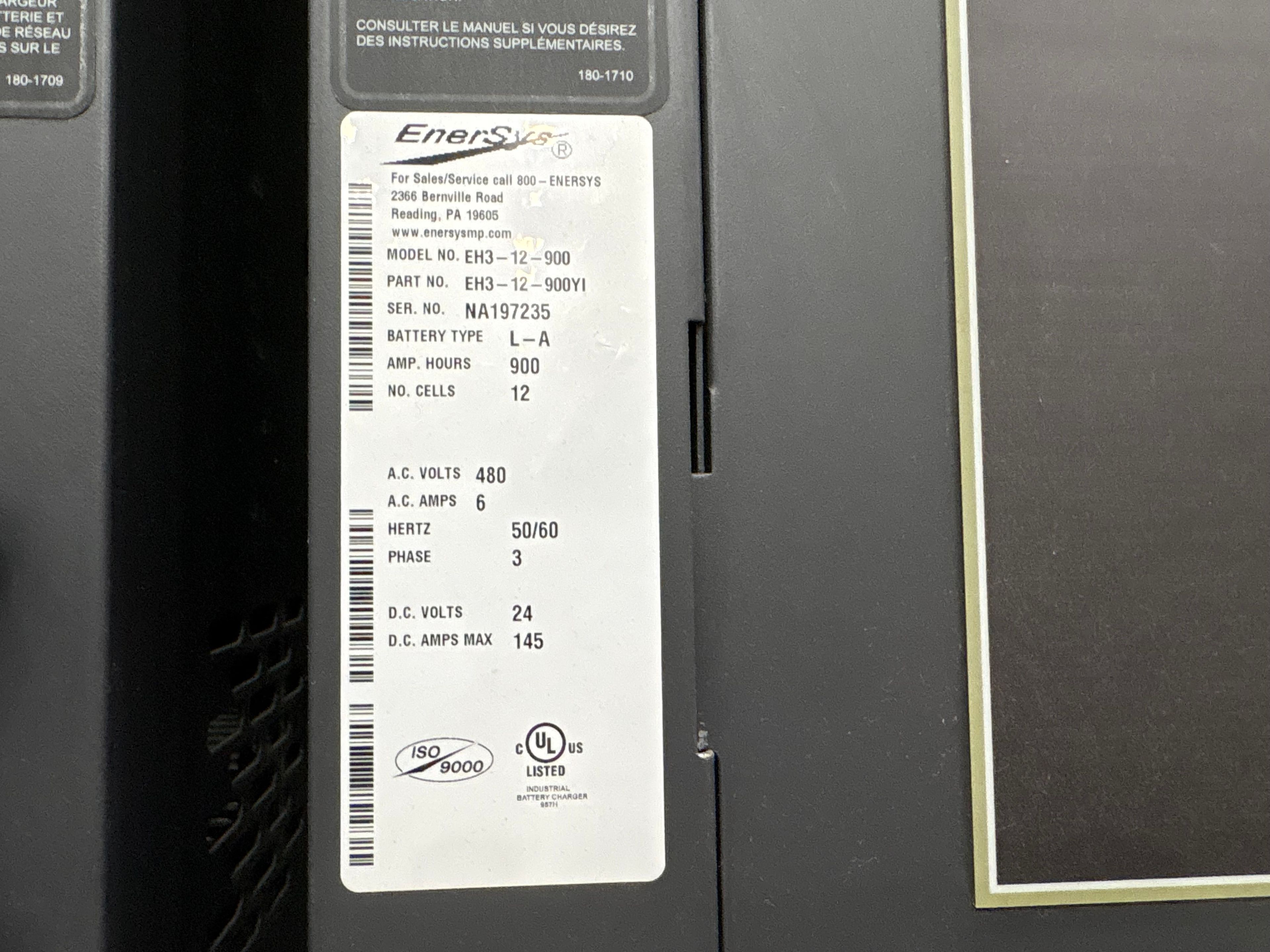 Enersys Enforcer HF- 36V Battery Charger - Document 3