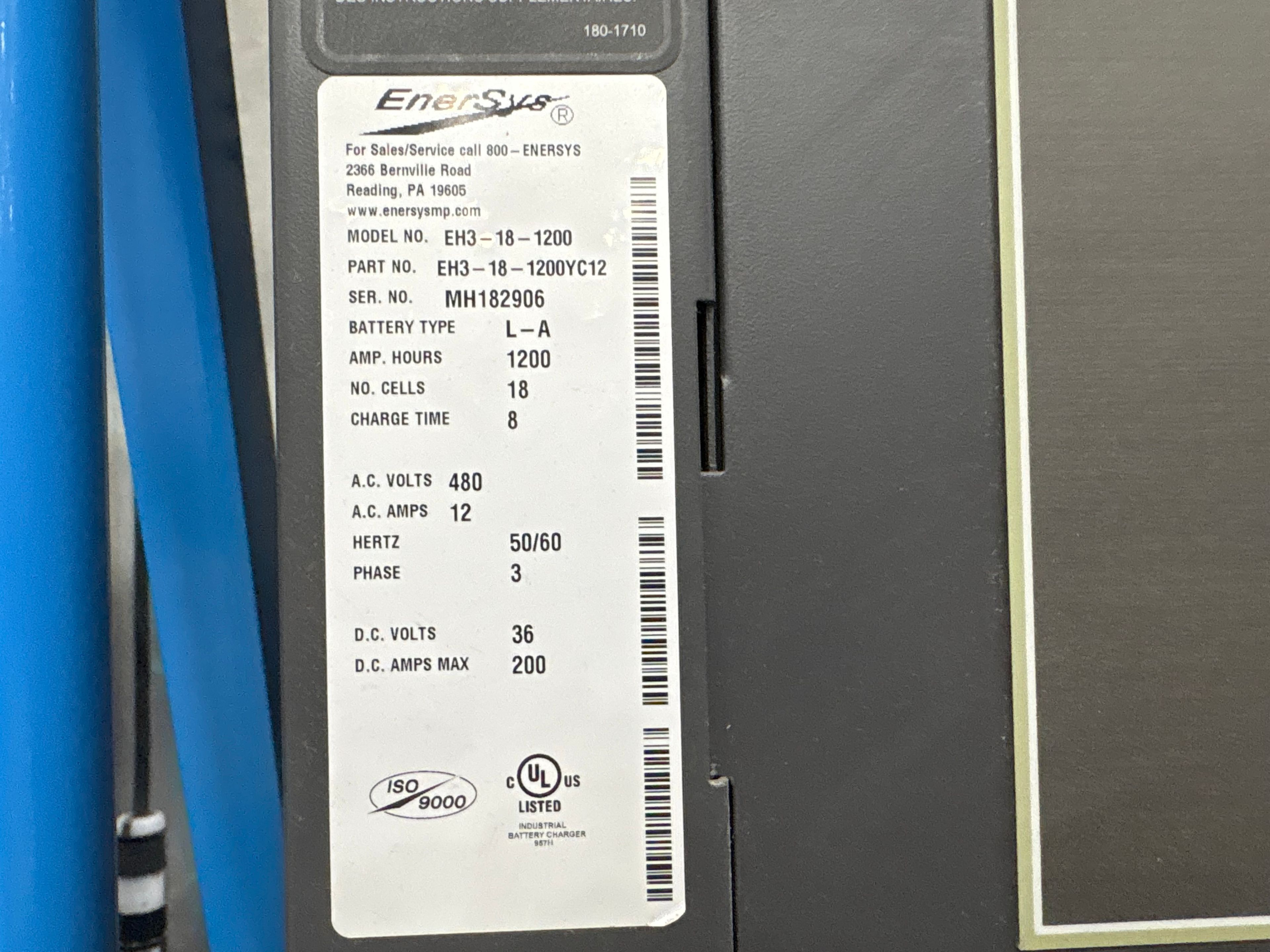 Enersys Enforcer HF- 36V Battery Charger - Document 3