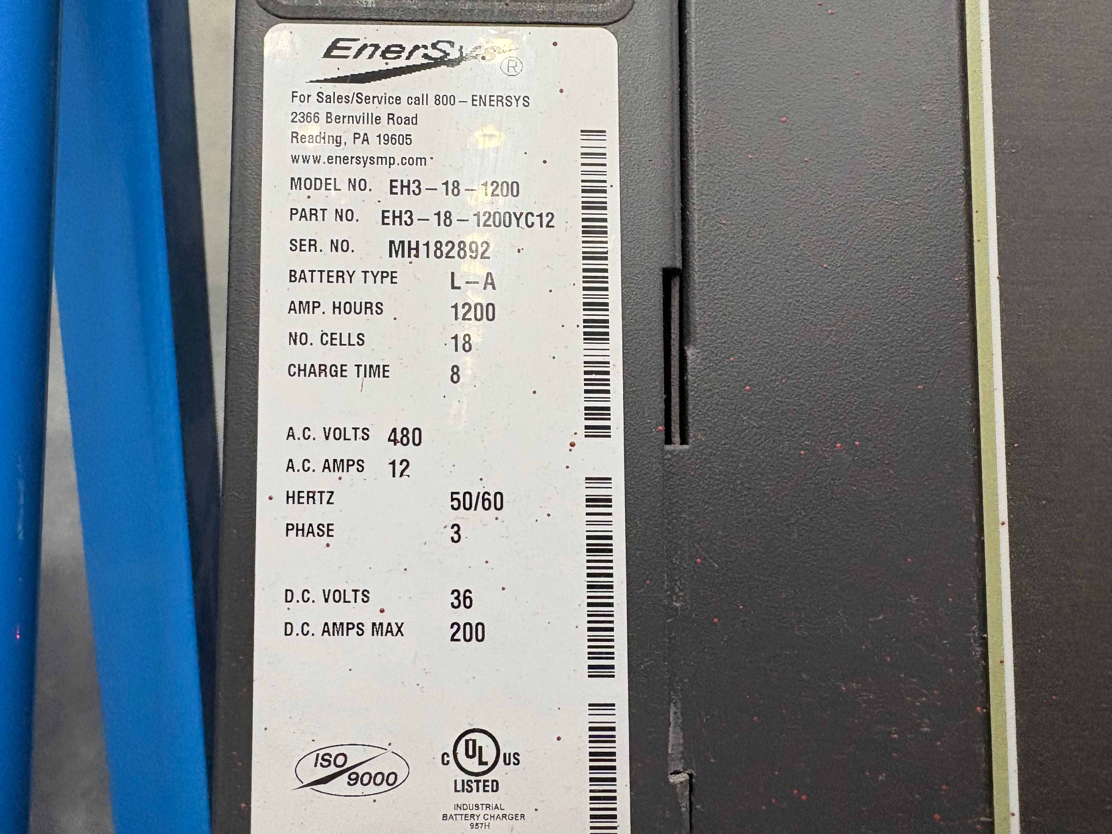 Enersys Enforcer HF- 36V Battery Charger - Document 3