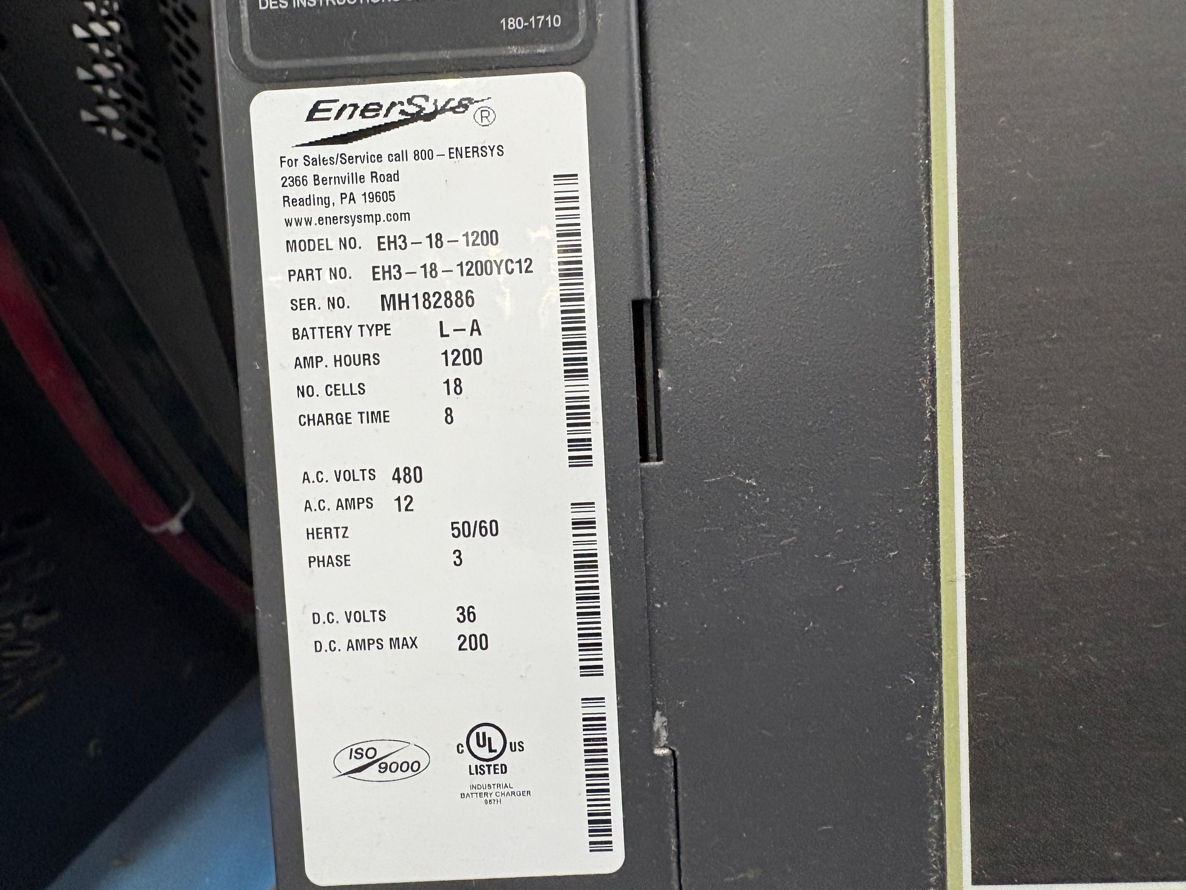 Enersys Enforcer HF- 36V Battery Charger - Document 8